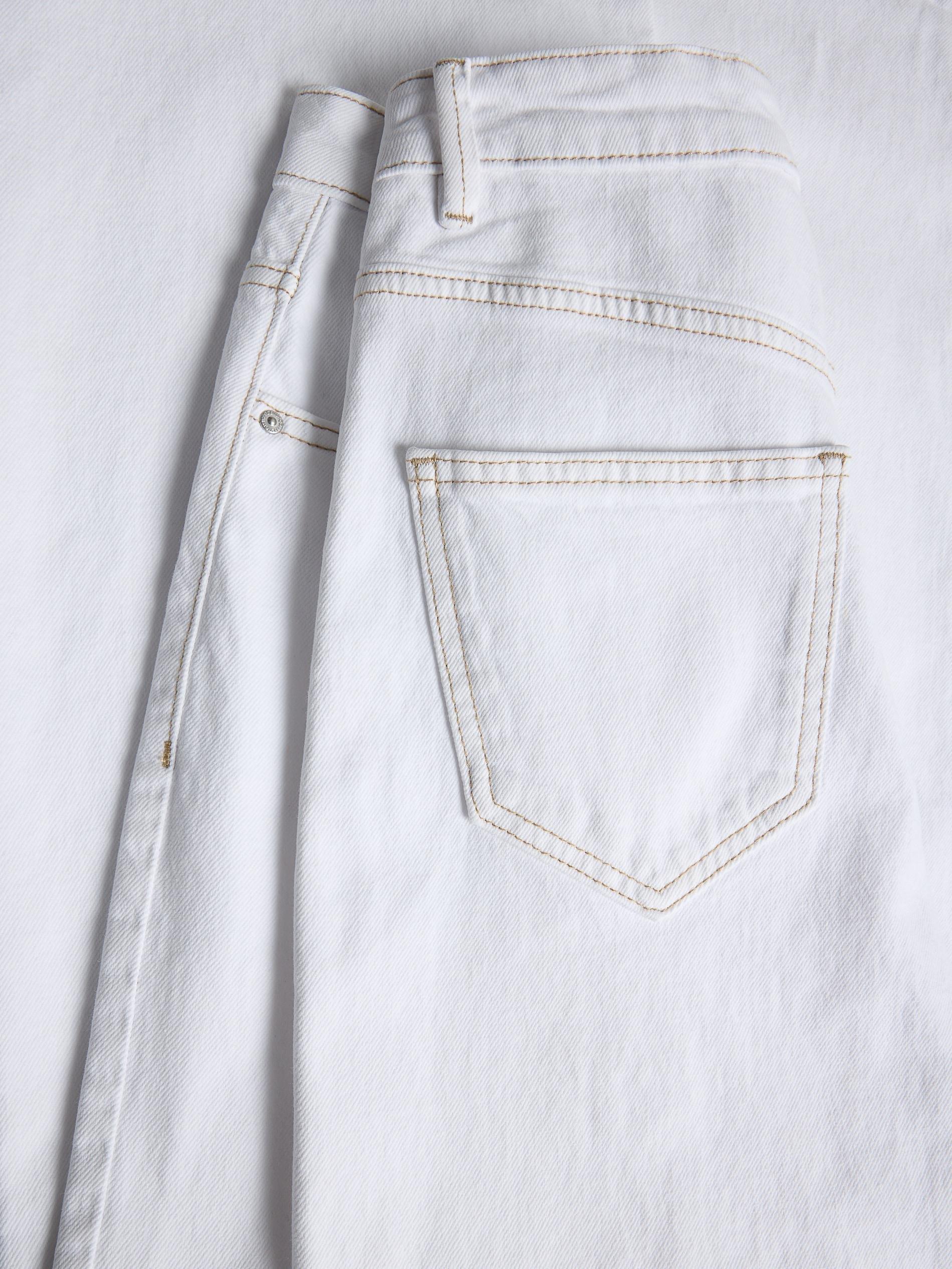 White Wide Leg Jeans, , large image number 1