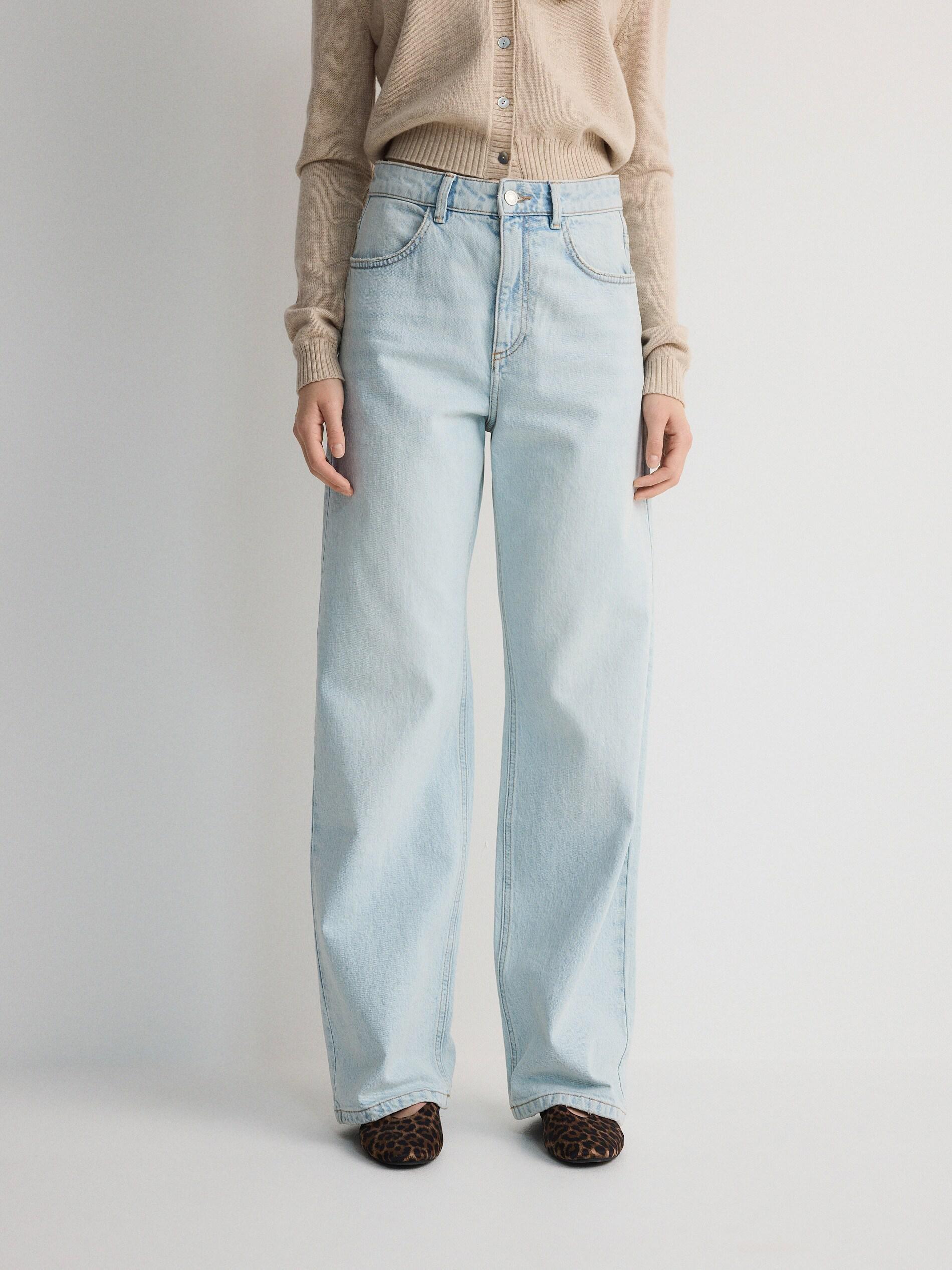 Blue Wide-Leg Fit Jeans, Blue, large image number 5