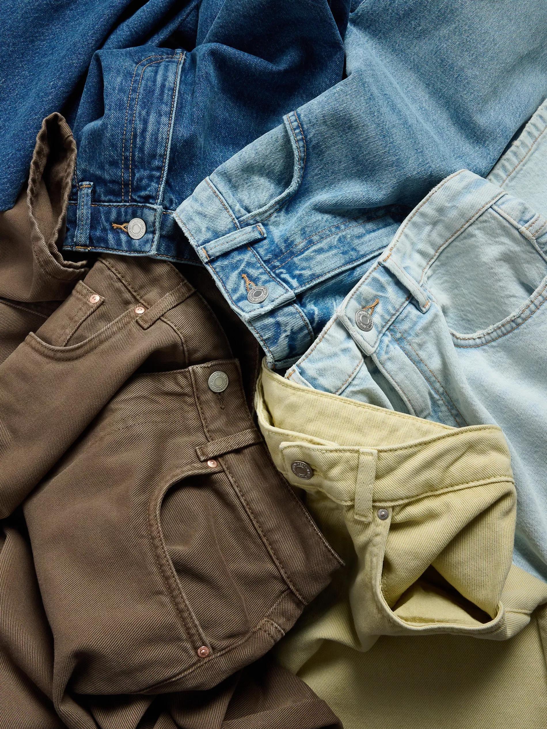 Blue Wide-Leg Jeans, , large image number 0