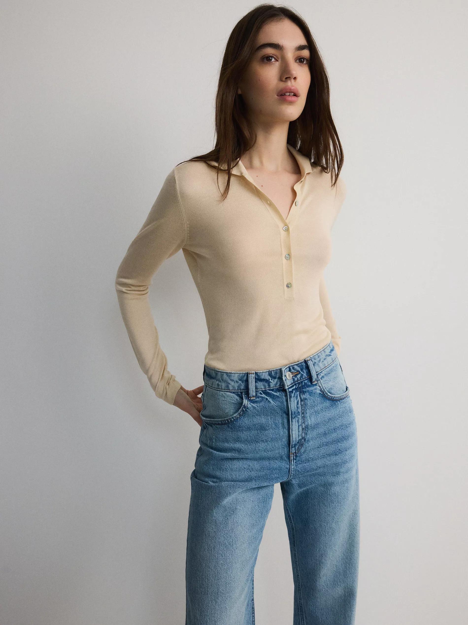 Blue Wide-Leg Jeans, , large image number 3