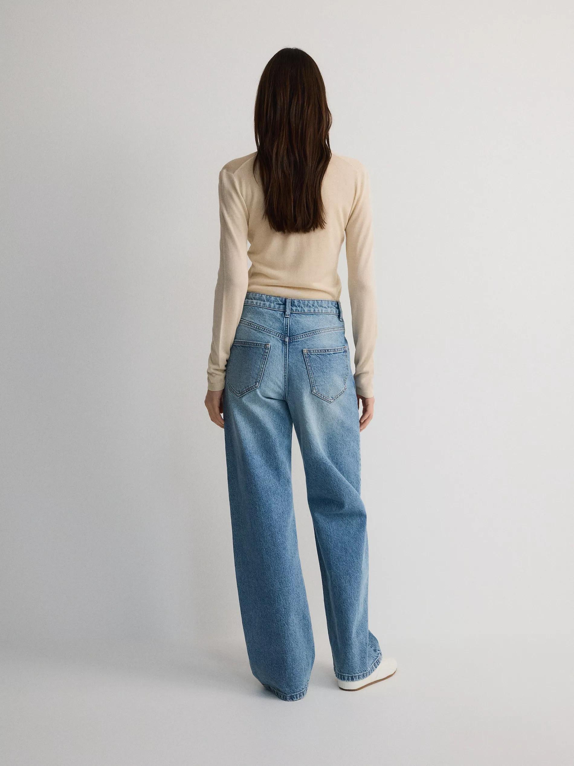 Blue Wide-Leg Jeans, , large image number 9