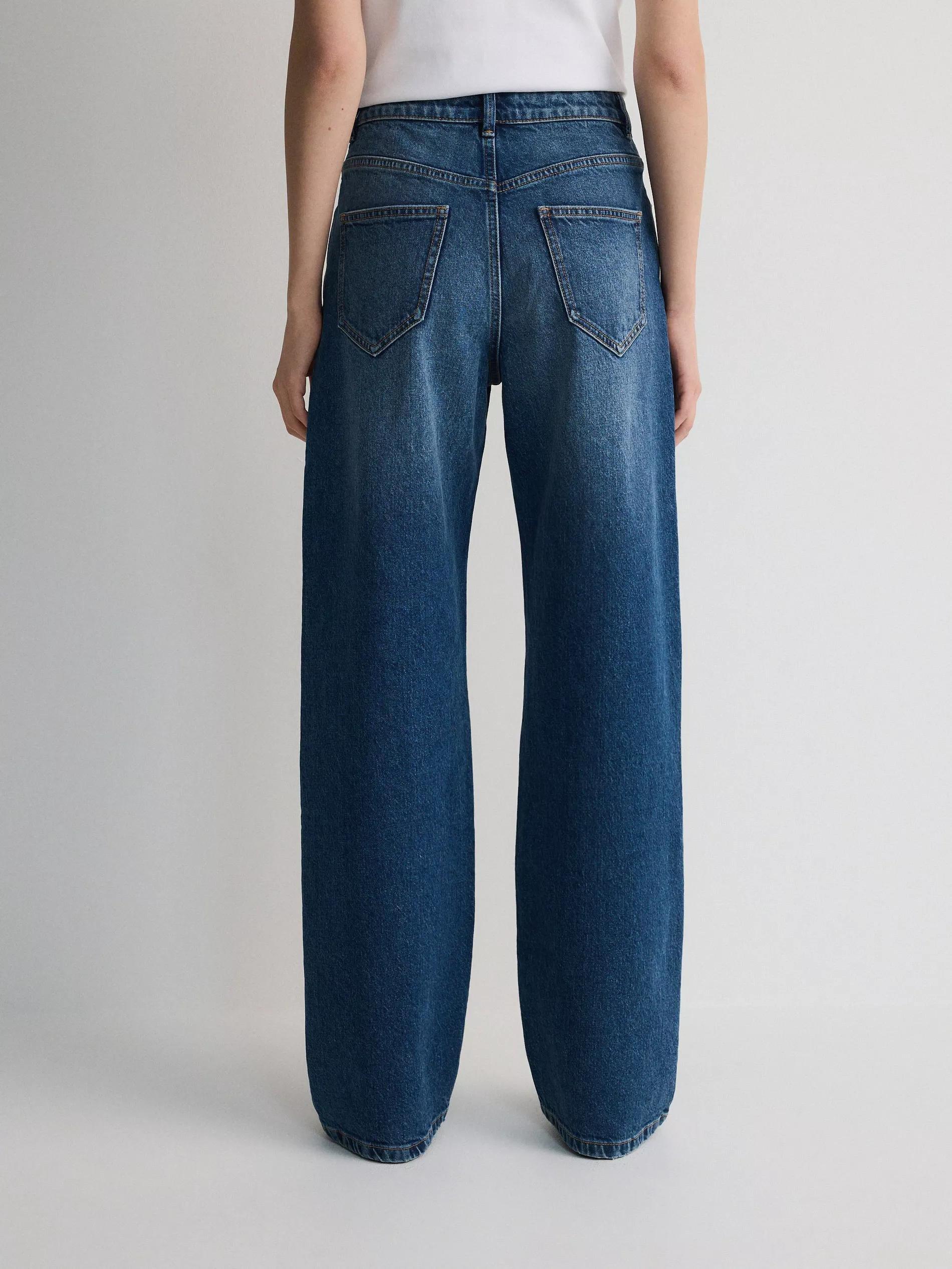 Blue Light Wash Wide-Leg Jeans, , large image number 1