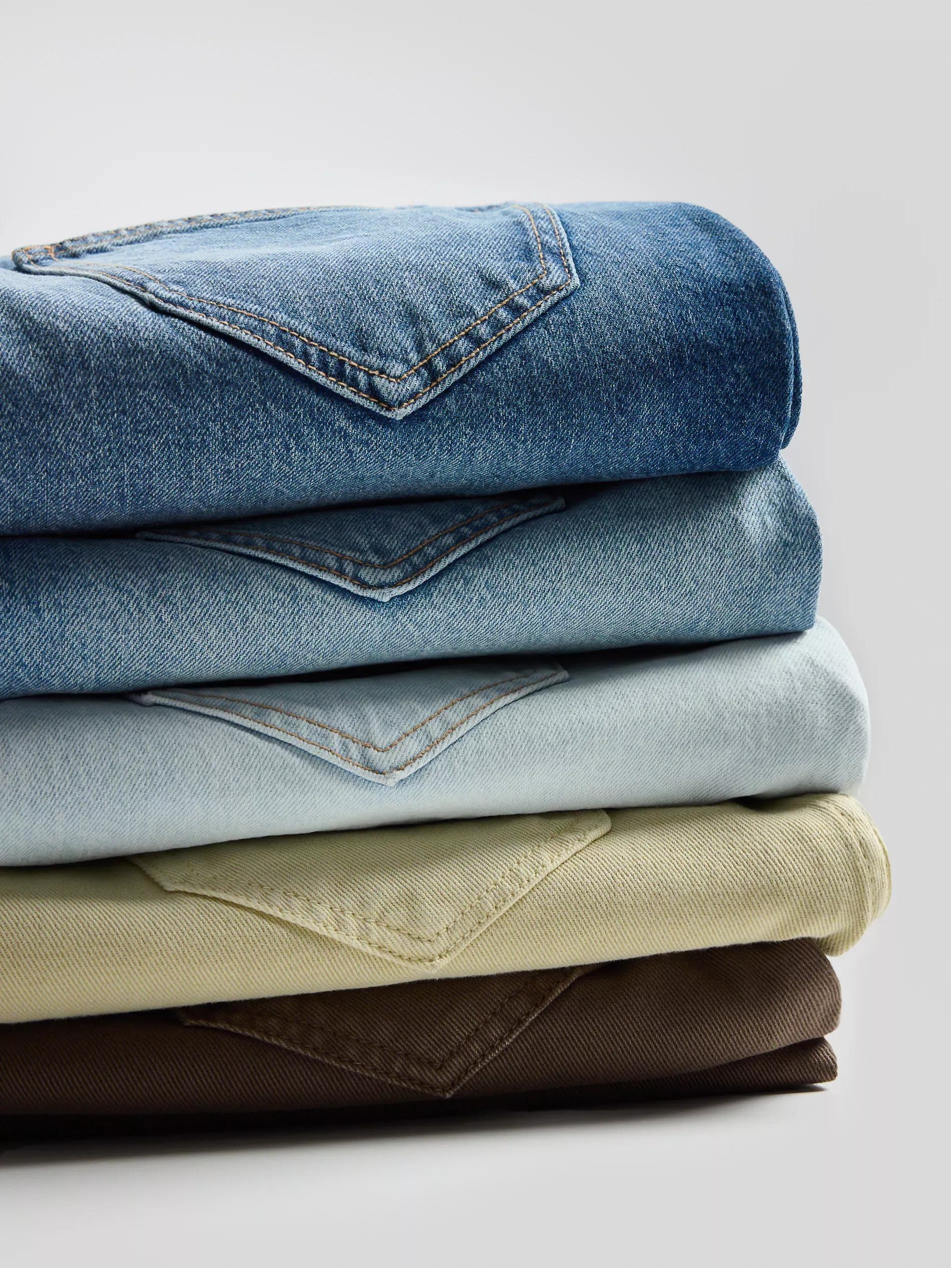 Blue Light Wash Wide-Leg Jeans, , large image number 5