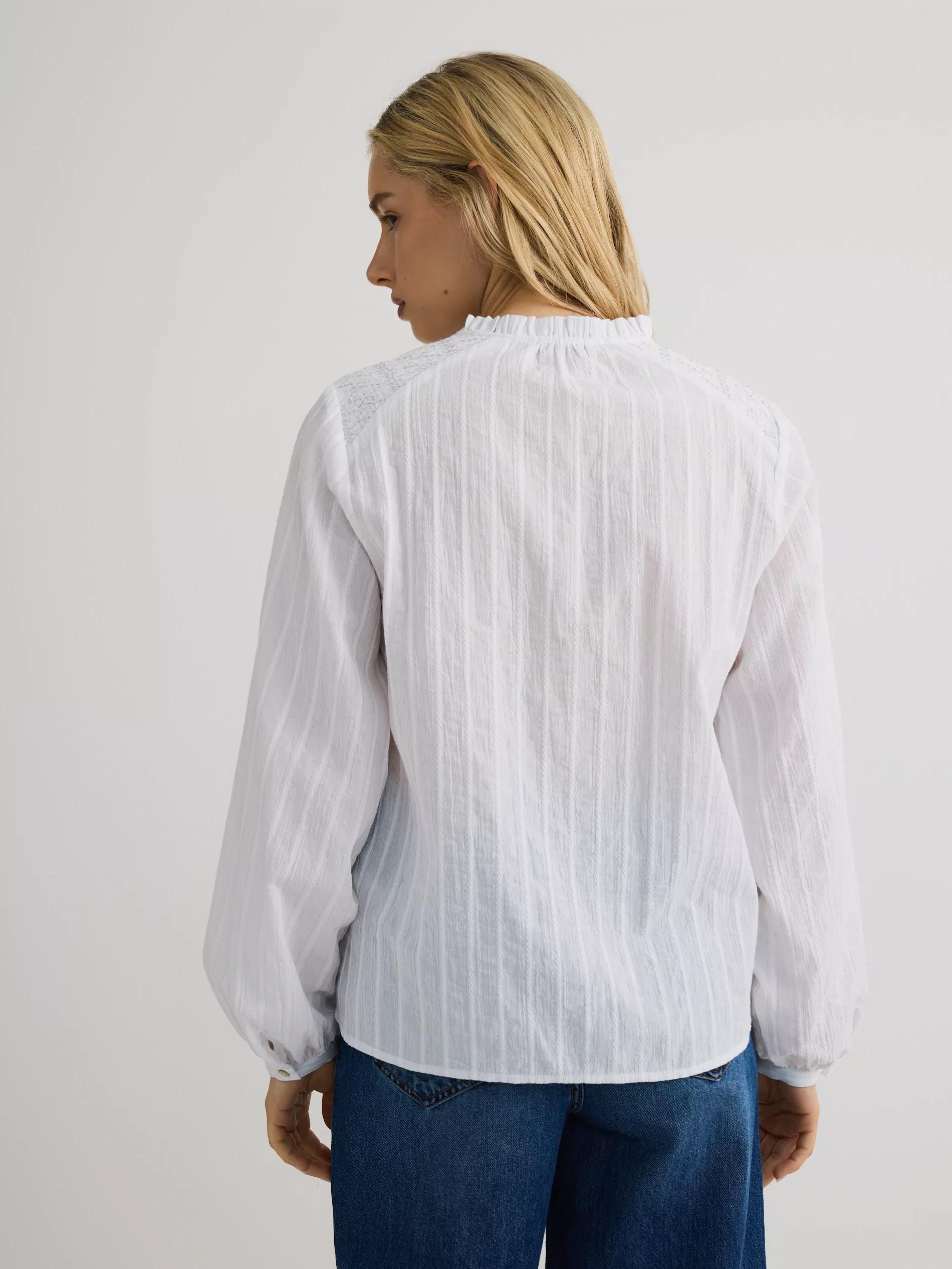 White Shirt With Decorative Tie Detail, , large image number 5