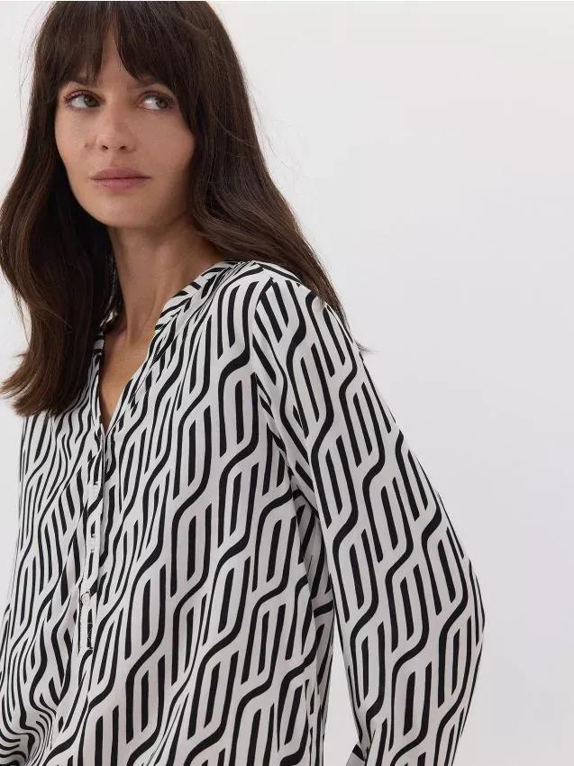 Black Viscose Blouse, , large image number 1