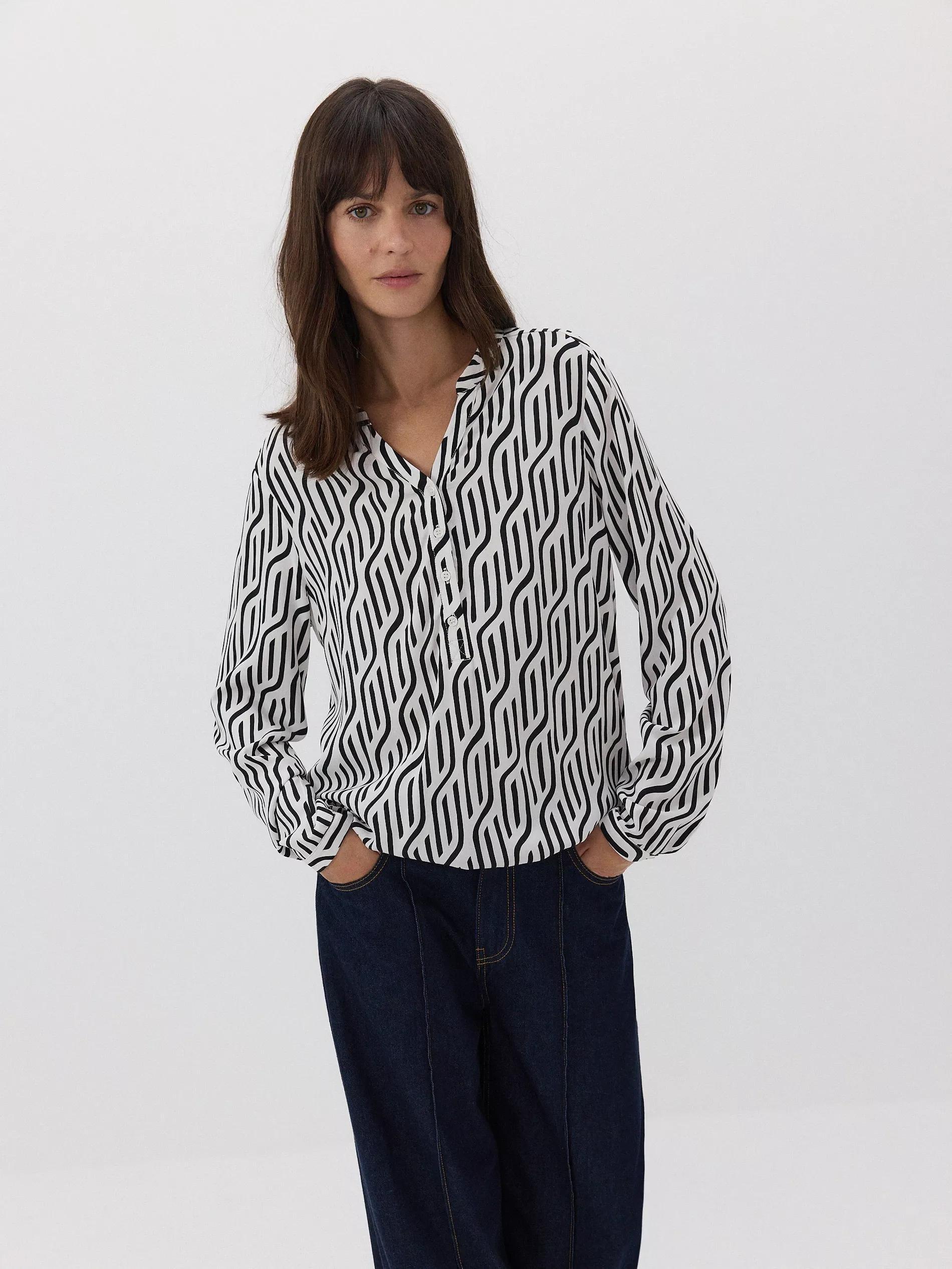 Black Viscose Blouse, , large image number 5