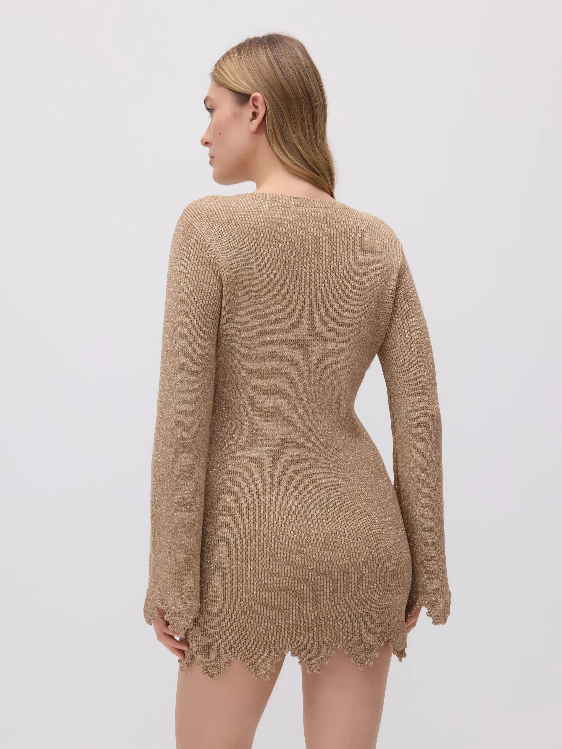 GOLDEN Jersey mini dress, Golden, large image number 4