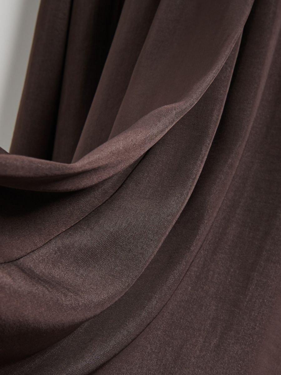 Brown Pleated Skirt In Maxi Length, , large image number 1