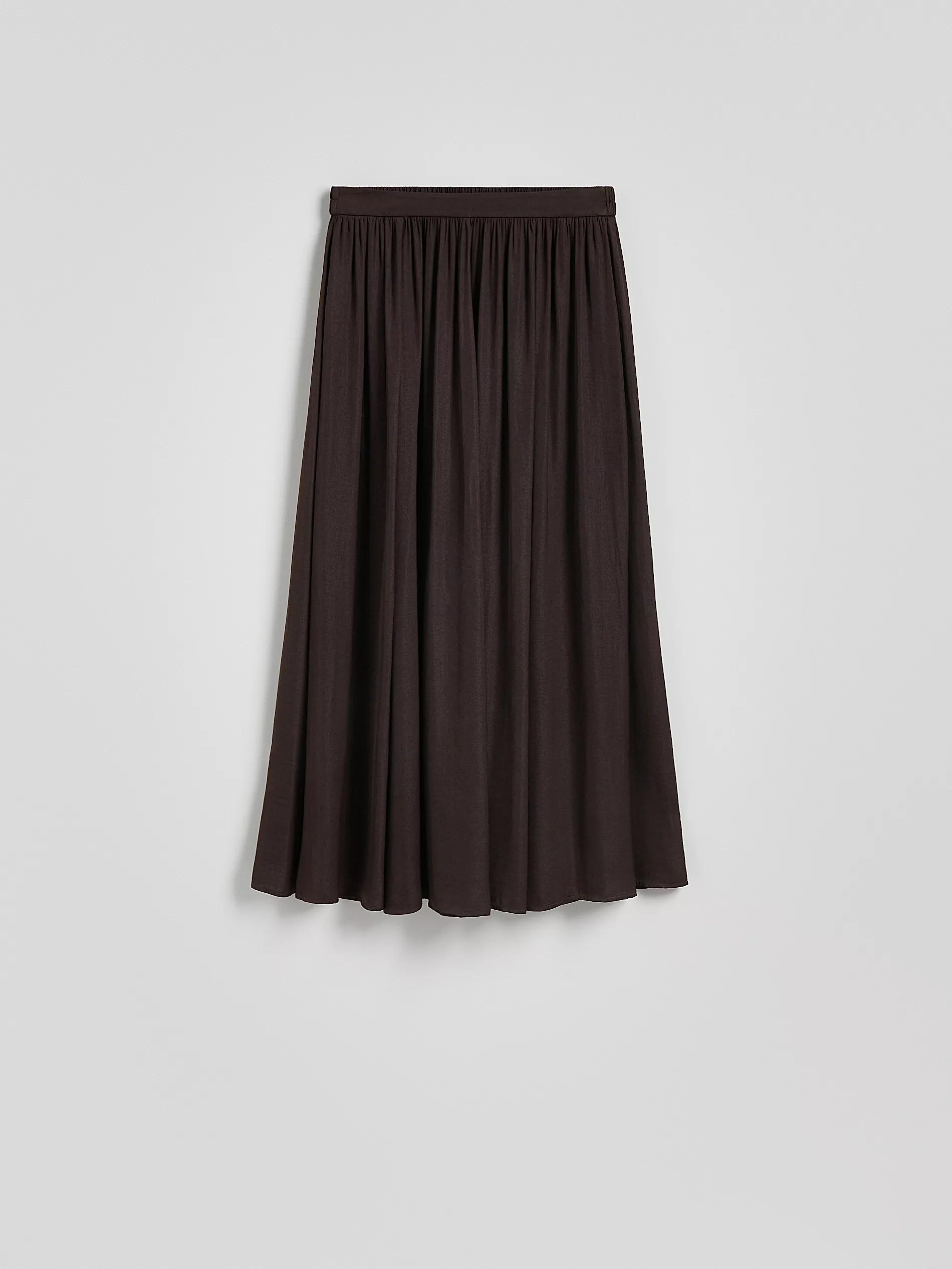 Brown Pleated Skirt In Maxi Length, , large image number 5