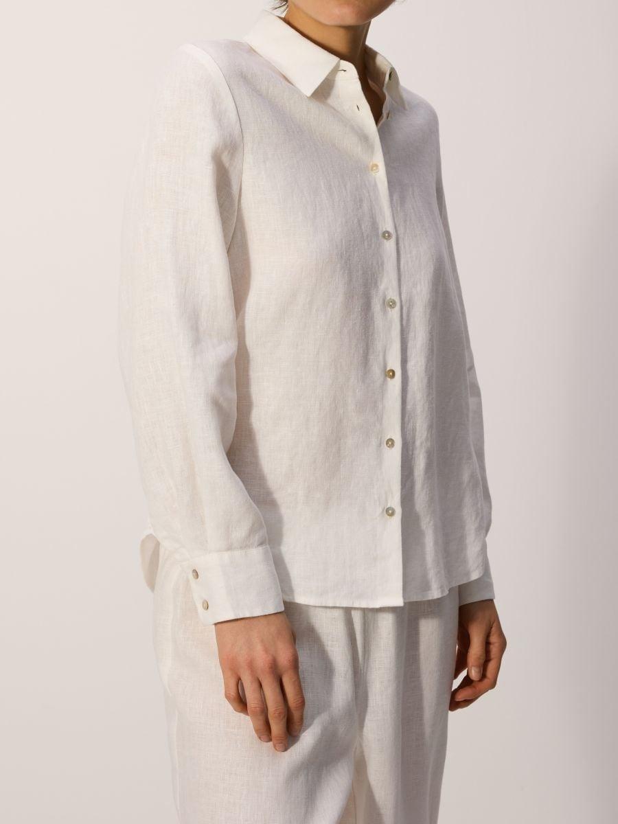 White Linen Shirt, , large image number 1