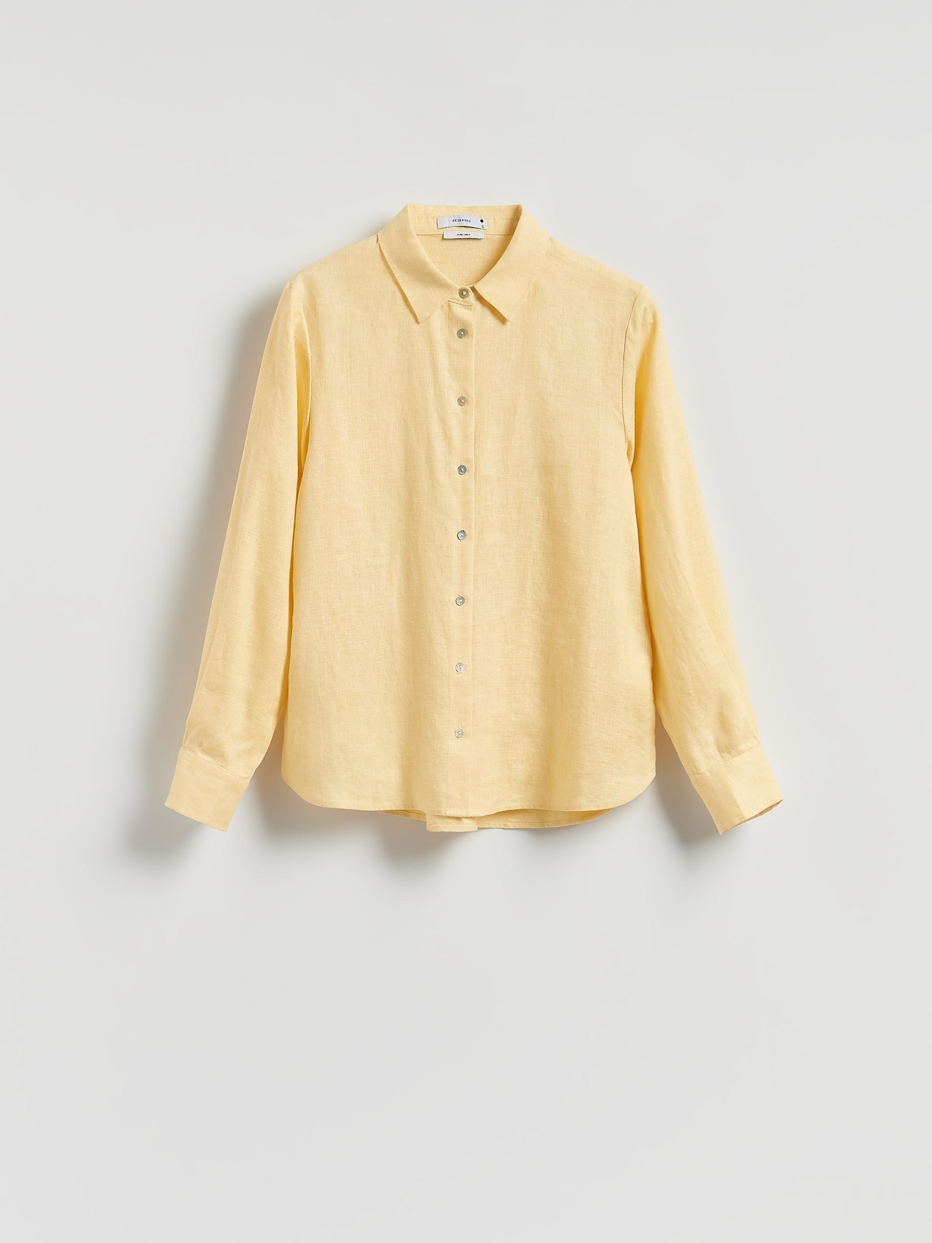 Cream Linen Shirt, , large image number 0
