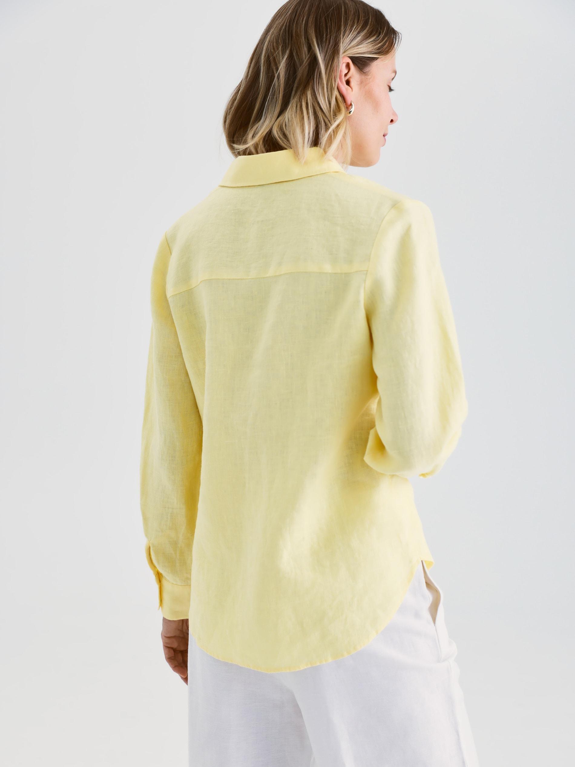 Yellow Linen Shirt, , large image number 3
