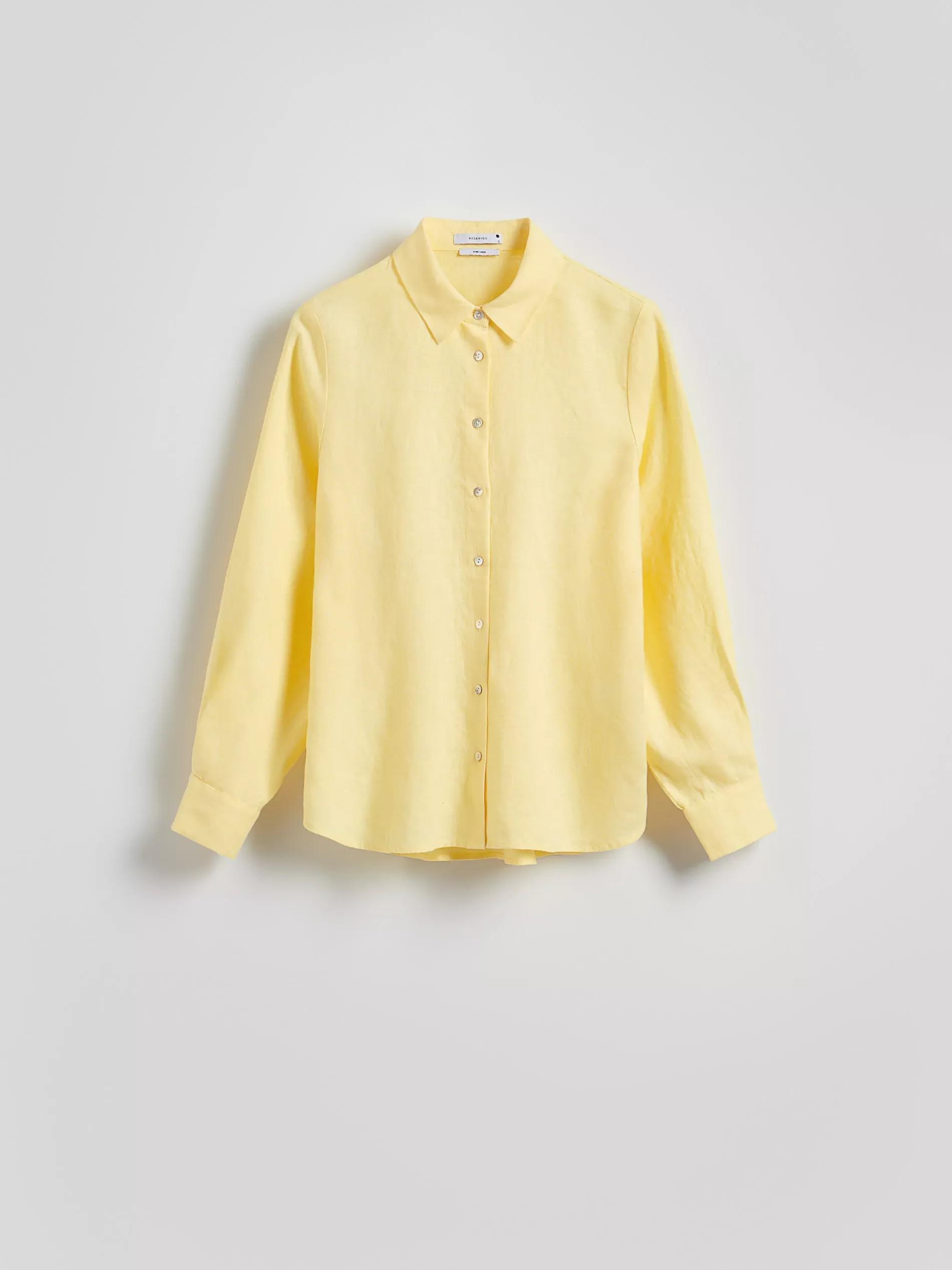 Yellow Linen Shirt, , large image number 4