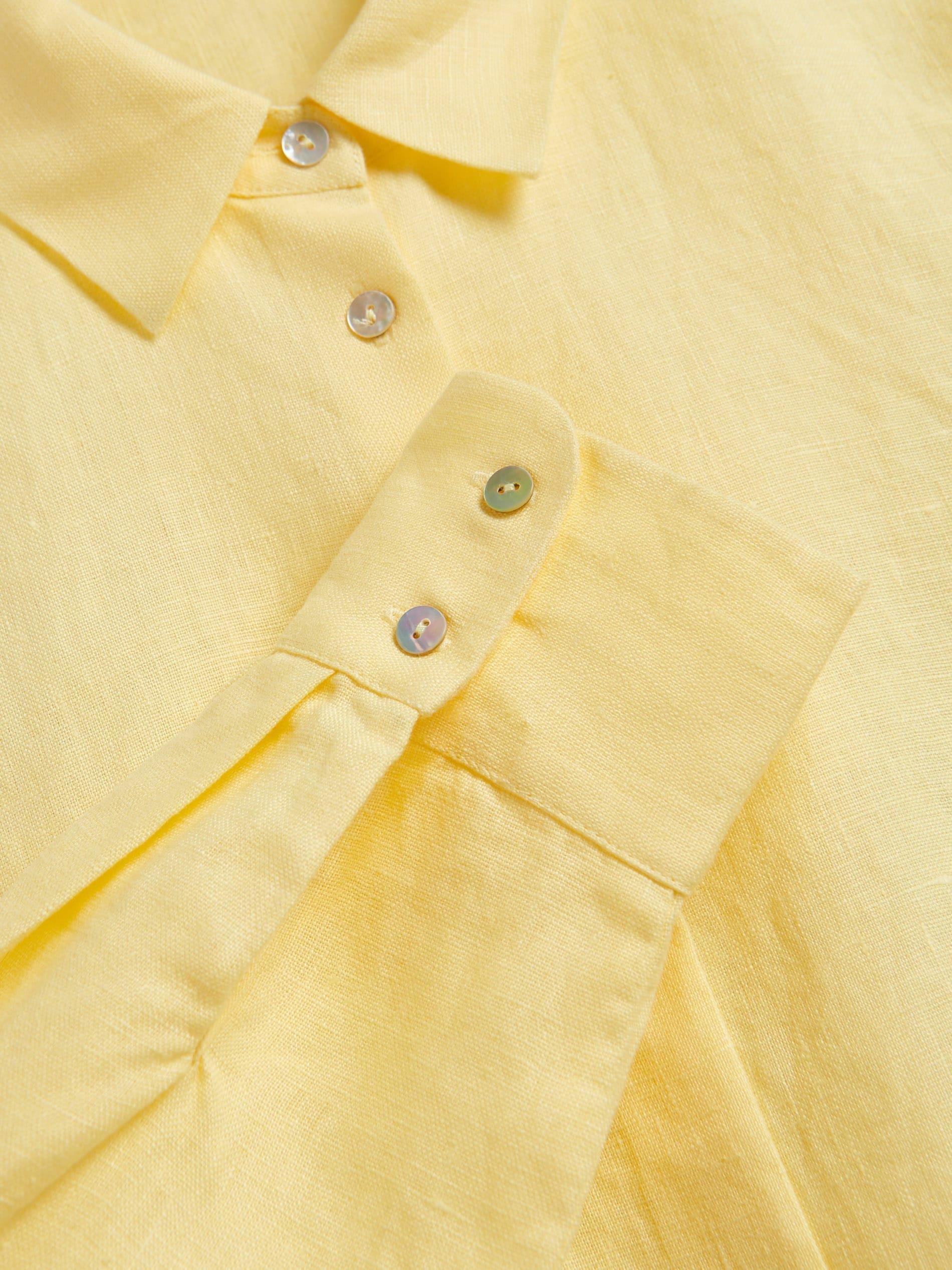 Yellow Linen Shirt, , large image number 5