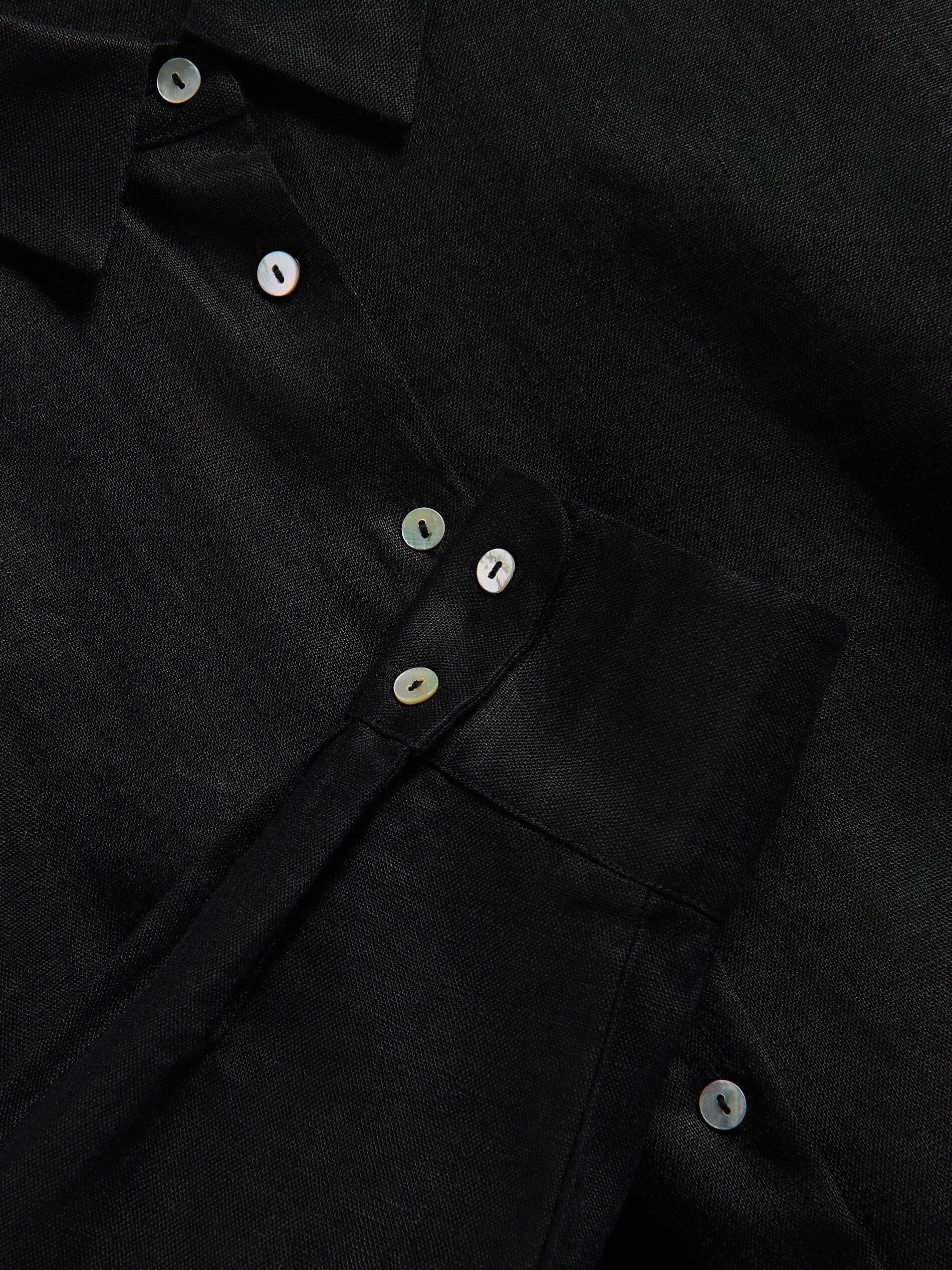 Linen shirt, Black, large image number 4