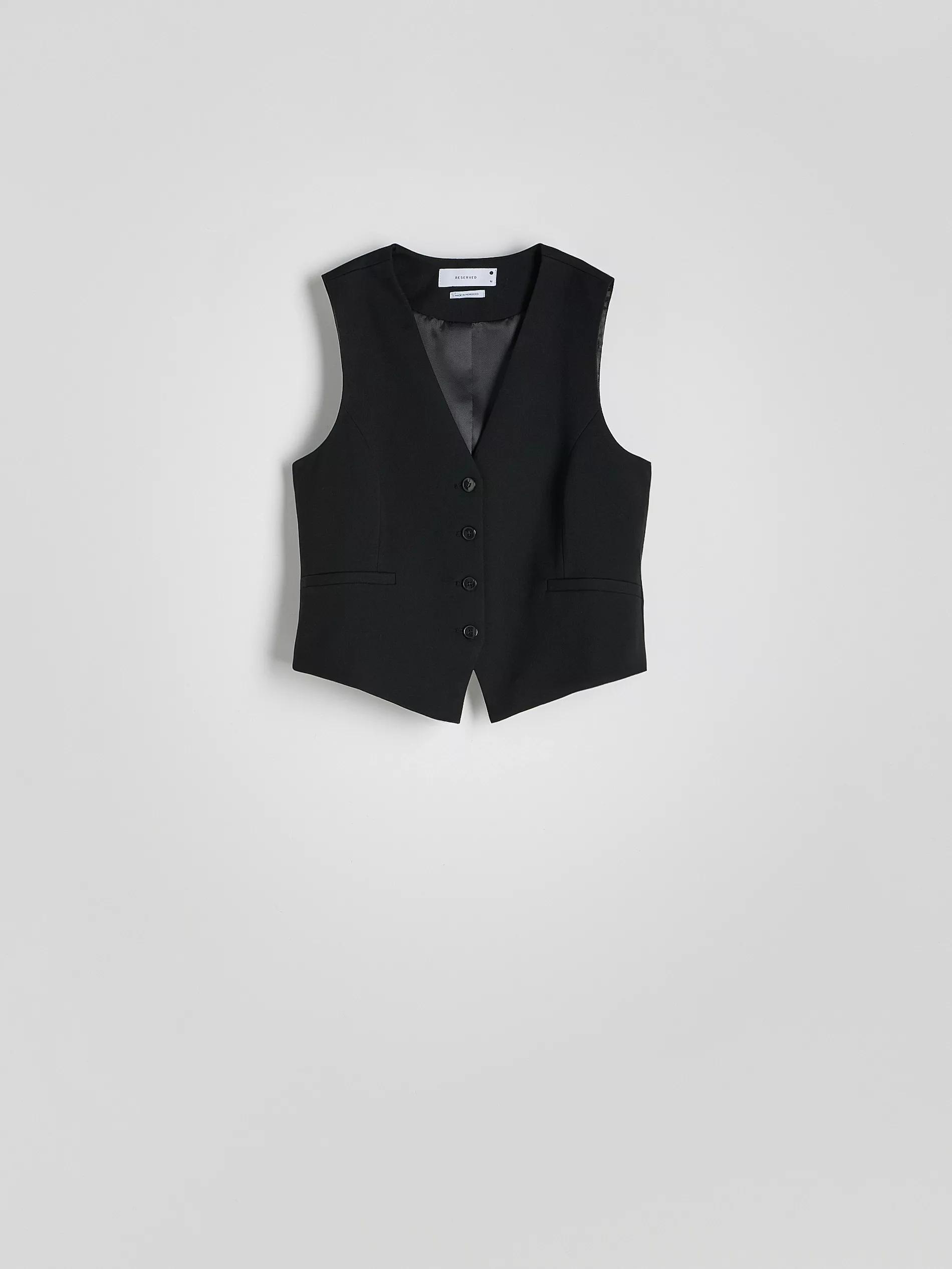 Black Classic Vest, , large image number 4