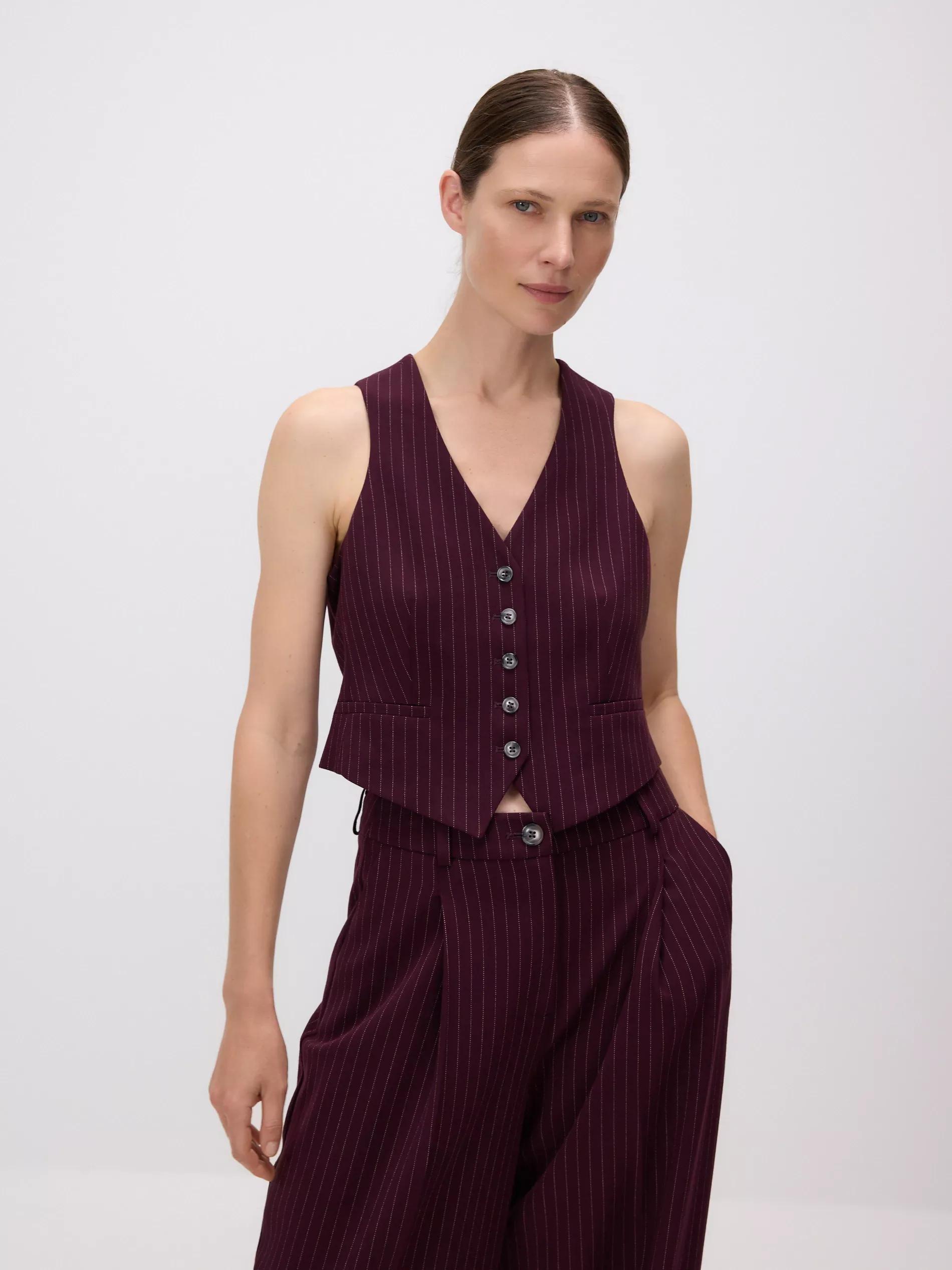Multicolour Viscose Rich Suit Vest, , large image number 0