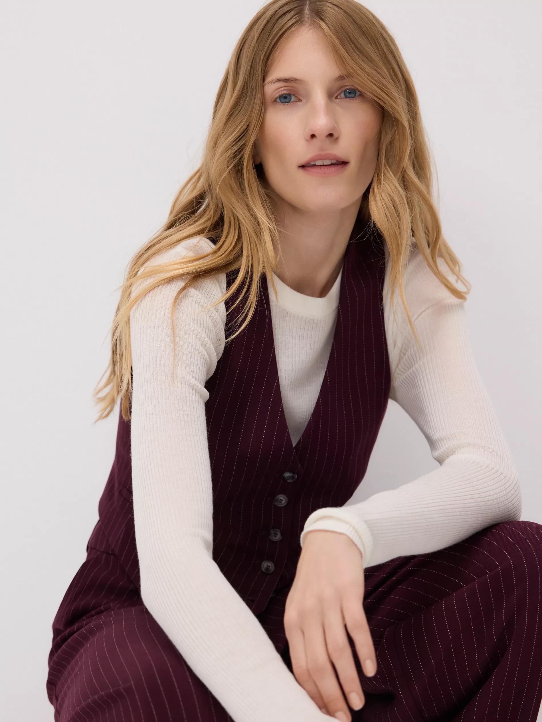 Multicolour Viscose Rich Suit Vest, Multicolor, large image number 3