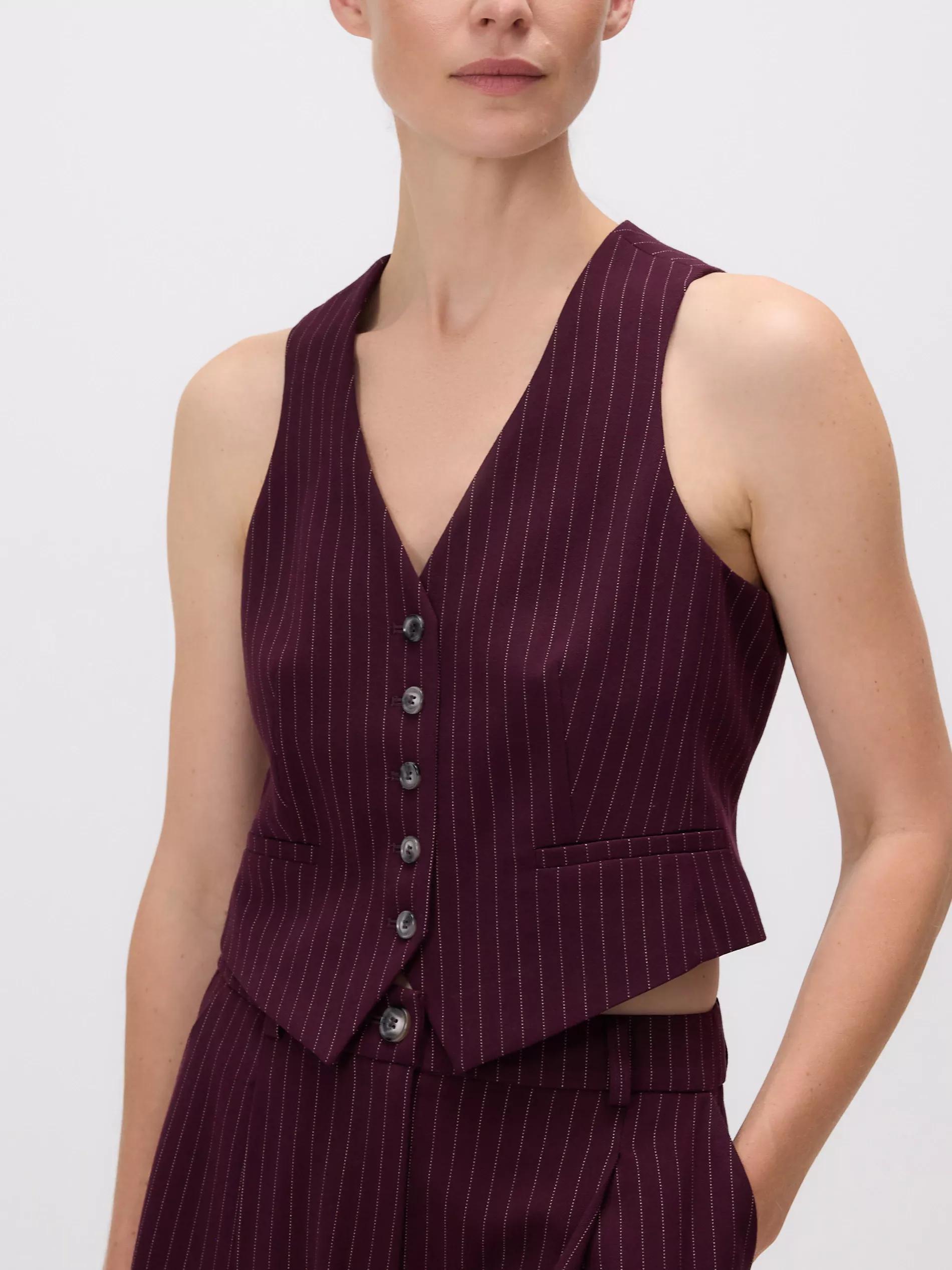 Multicolour Viscose Rich Suit Vest, , large image number 4