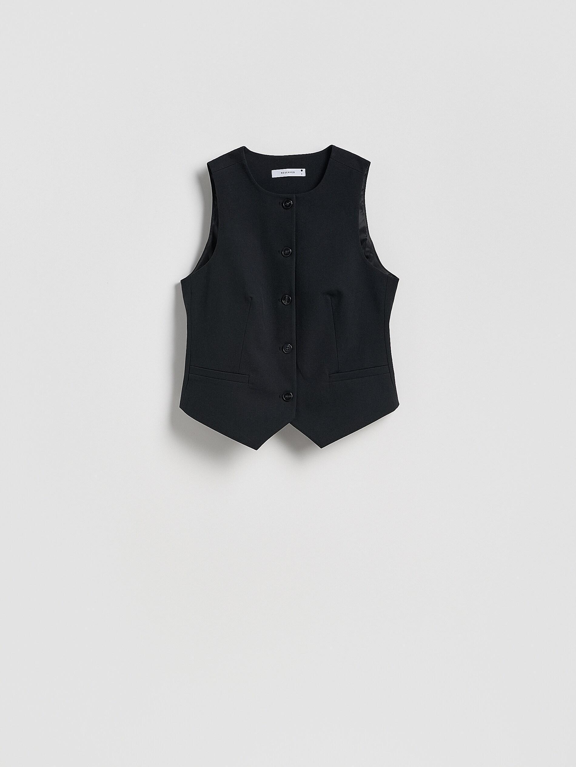 Black Vest, Black, medium