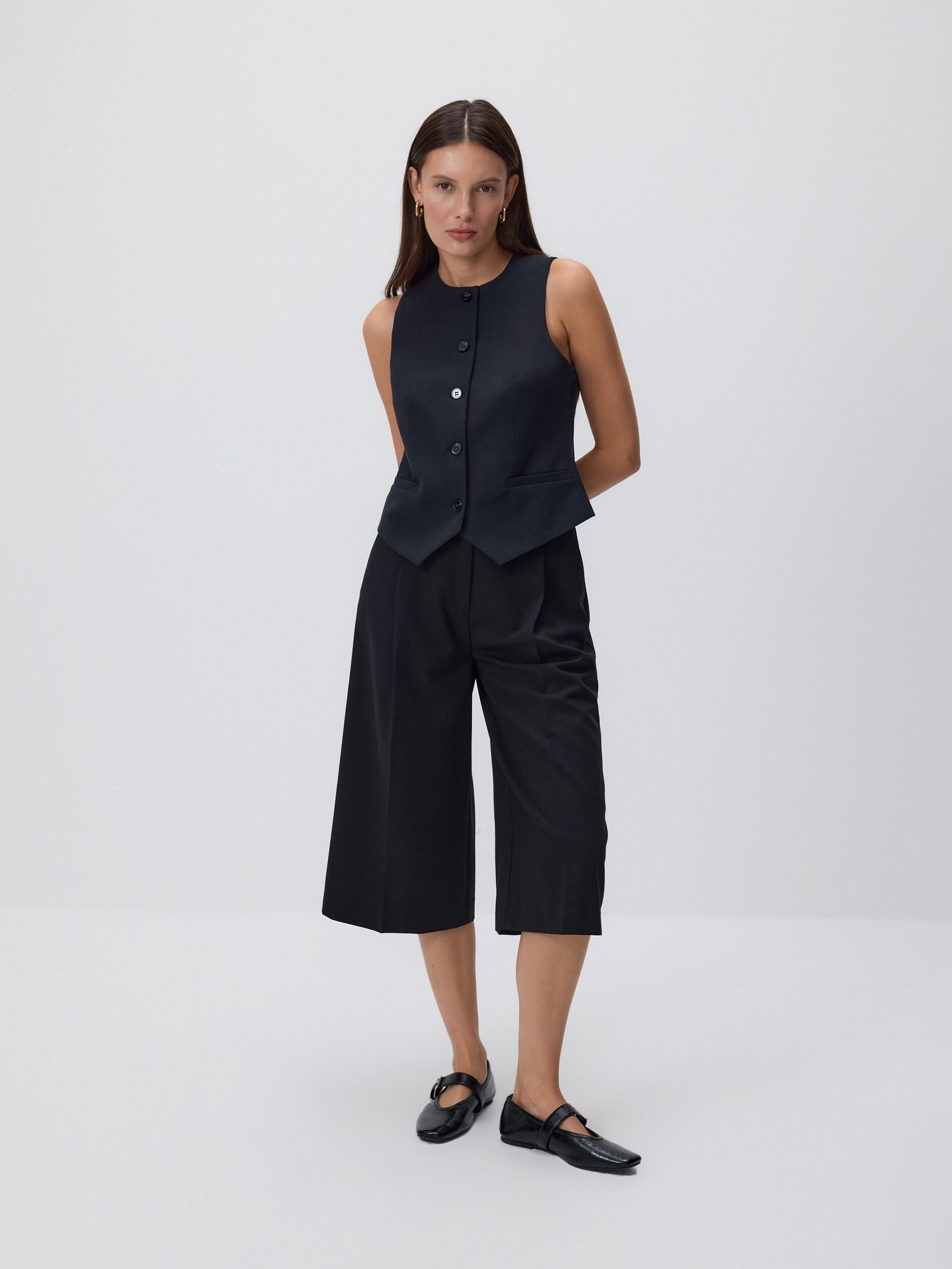 Black Vest, Black, medium