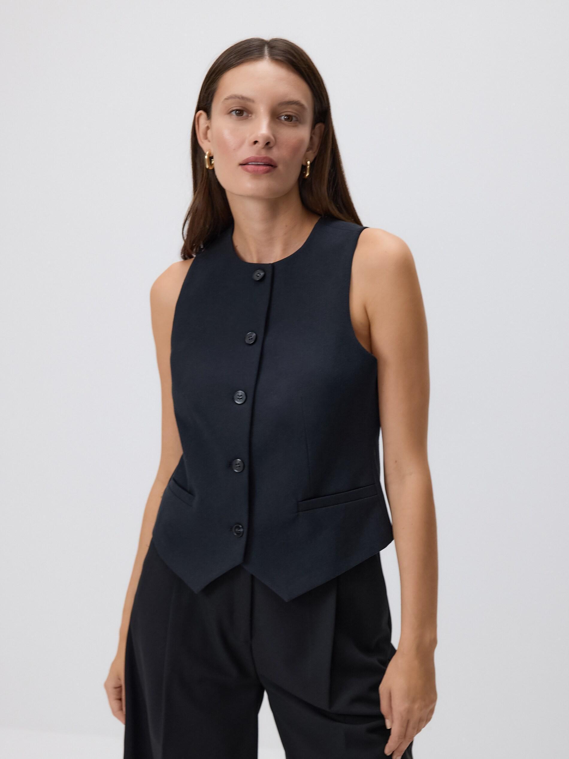 Black Vest, Black, medium