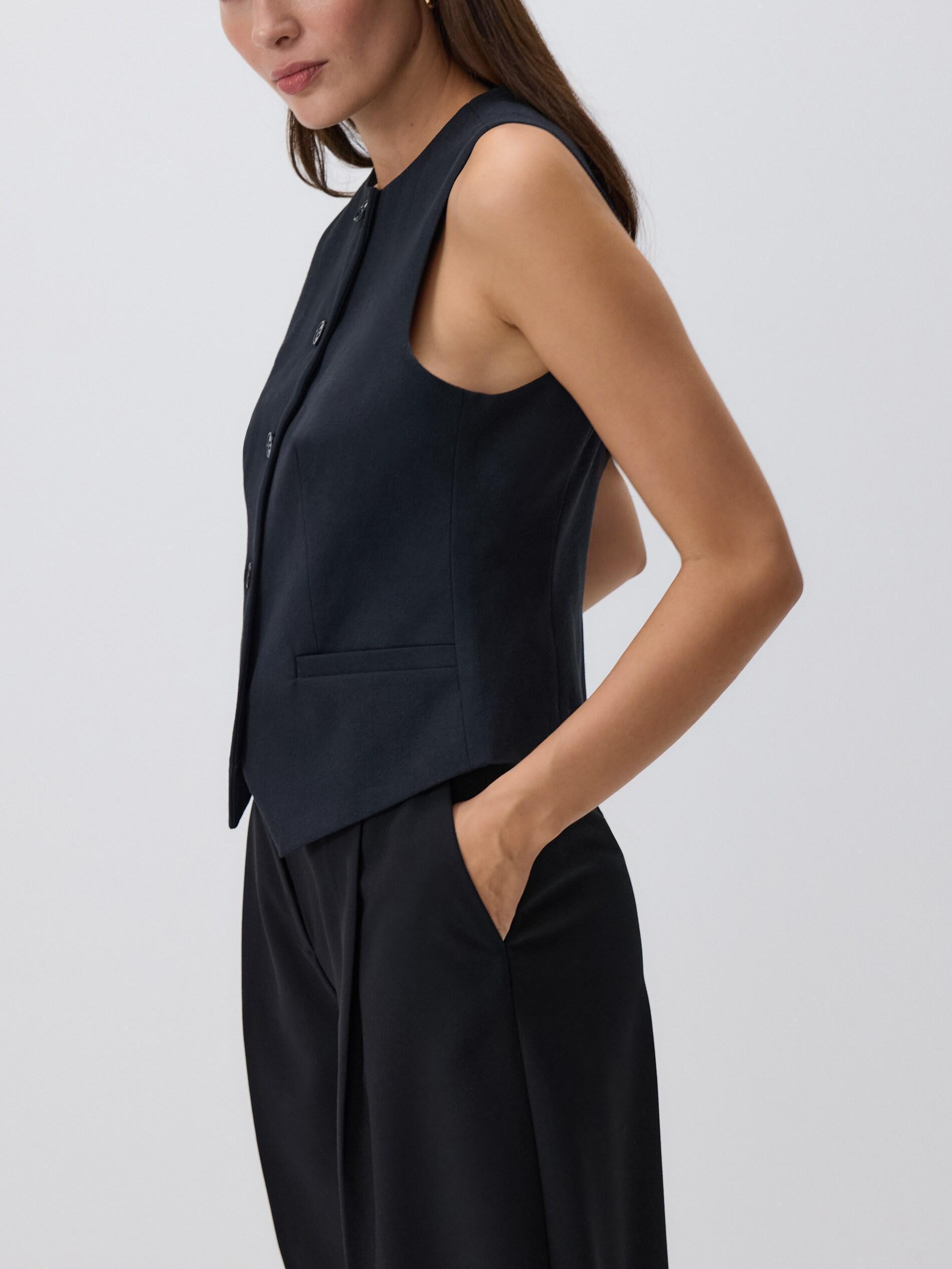 Black Vest, Black, large image number 2