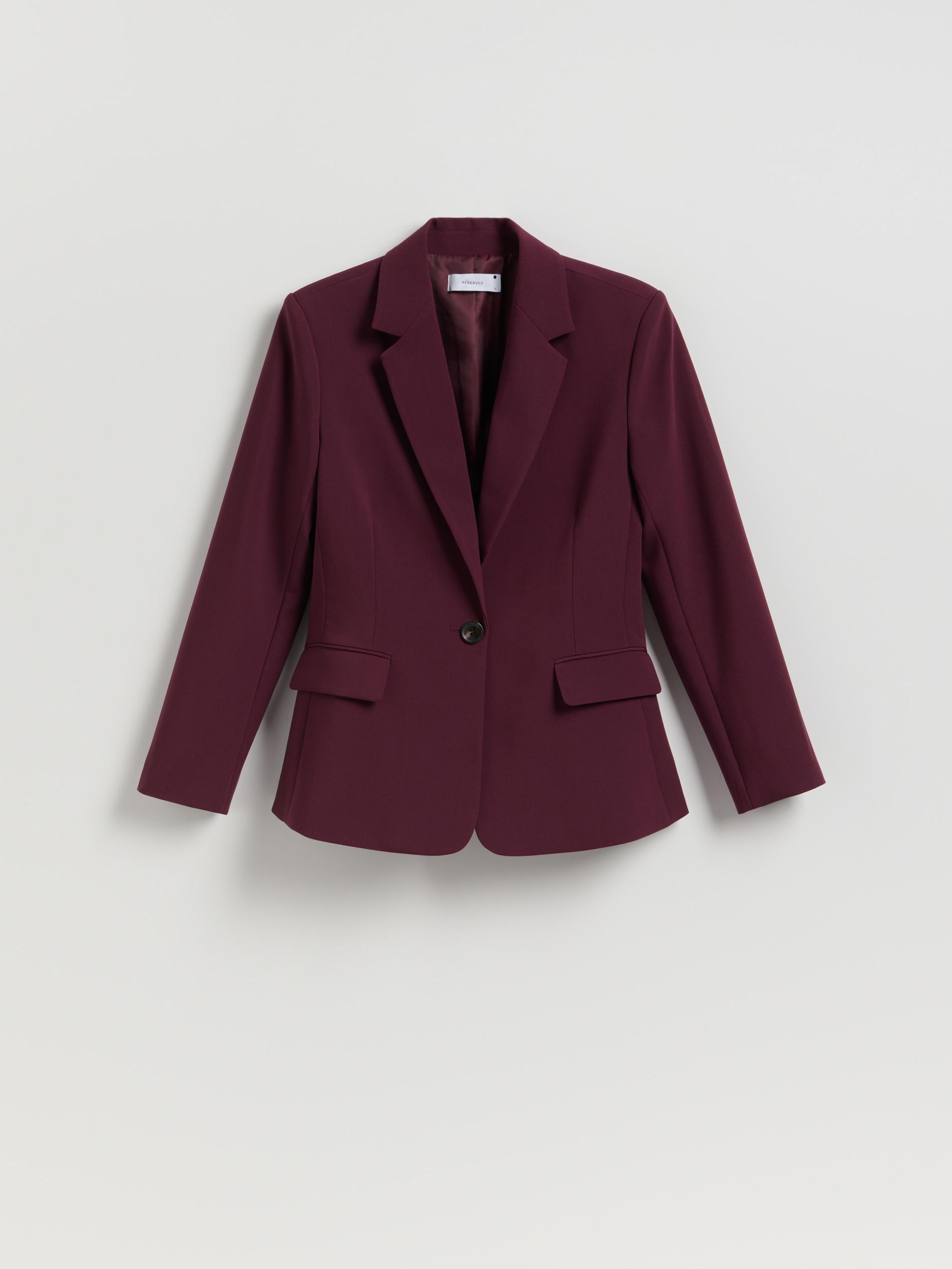 Burgundy Single-Breasted Blazer, , large image number 0