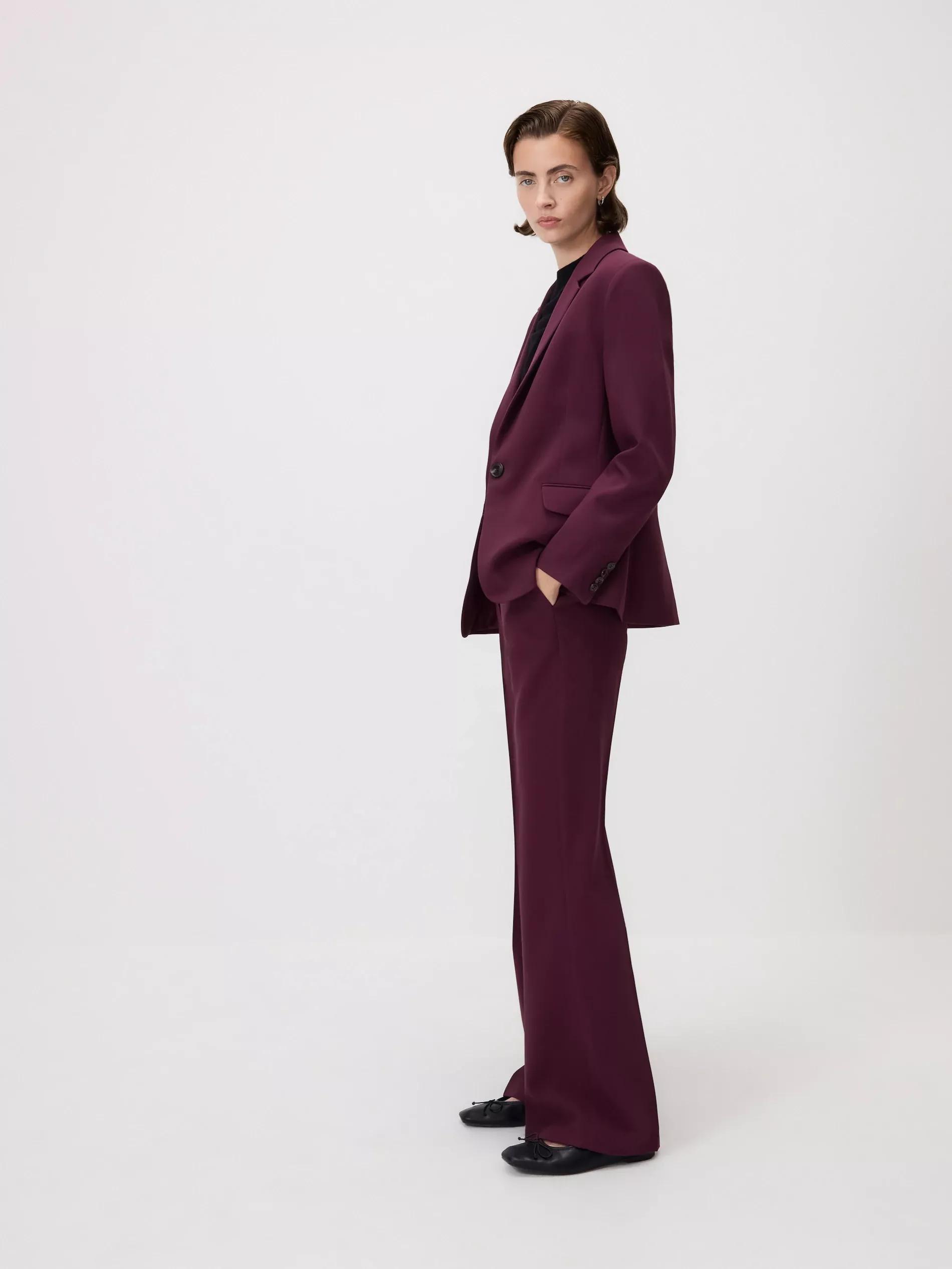 BURGUNDY Single-breasted blazer, Purple, large image number 2