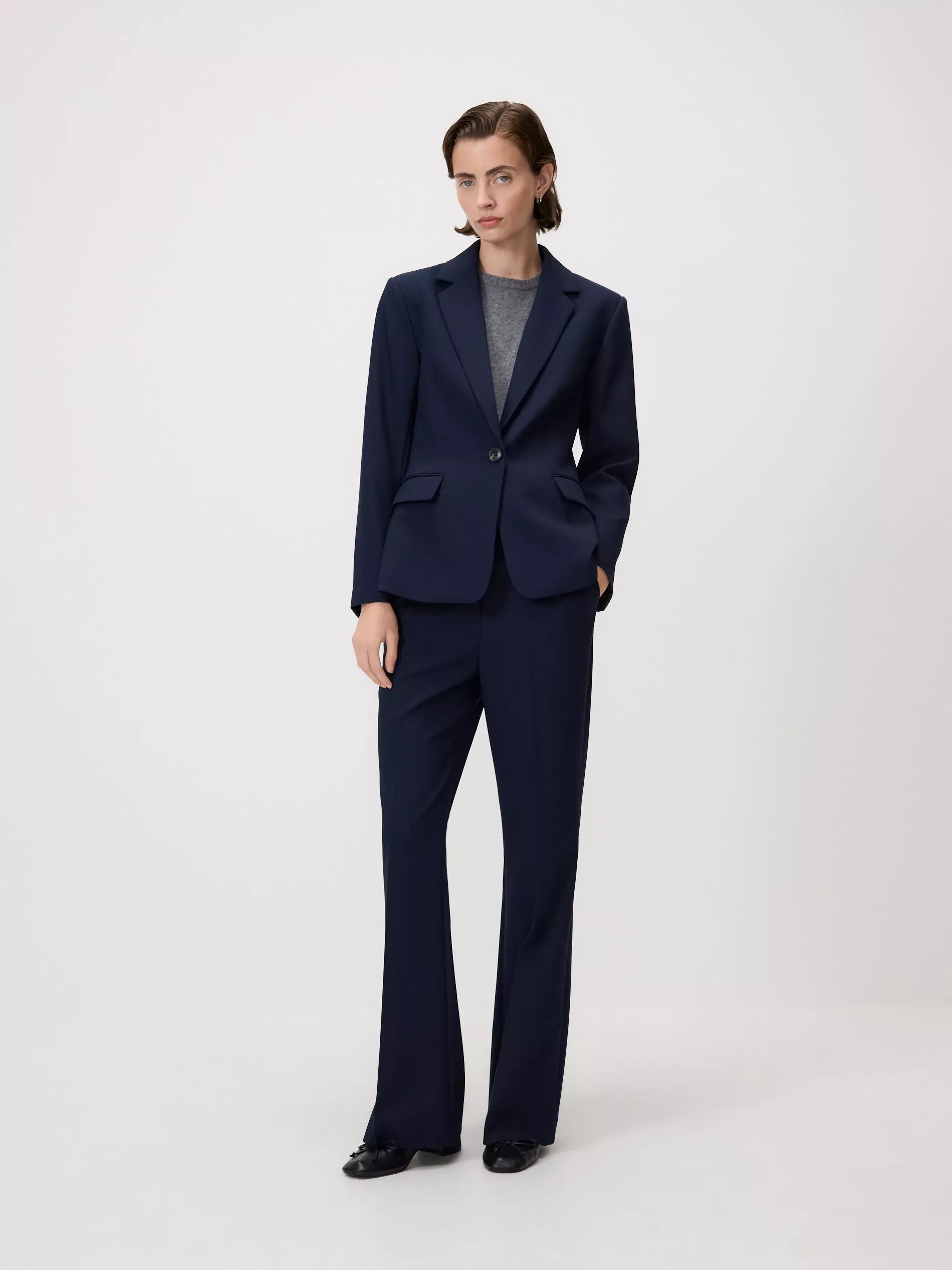 Navy Single-Breasted Blazer, , large image number 0