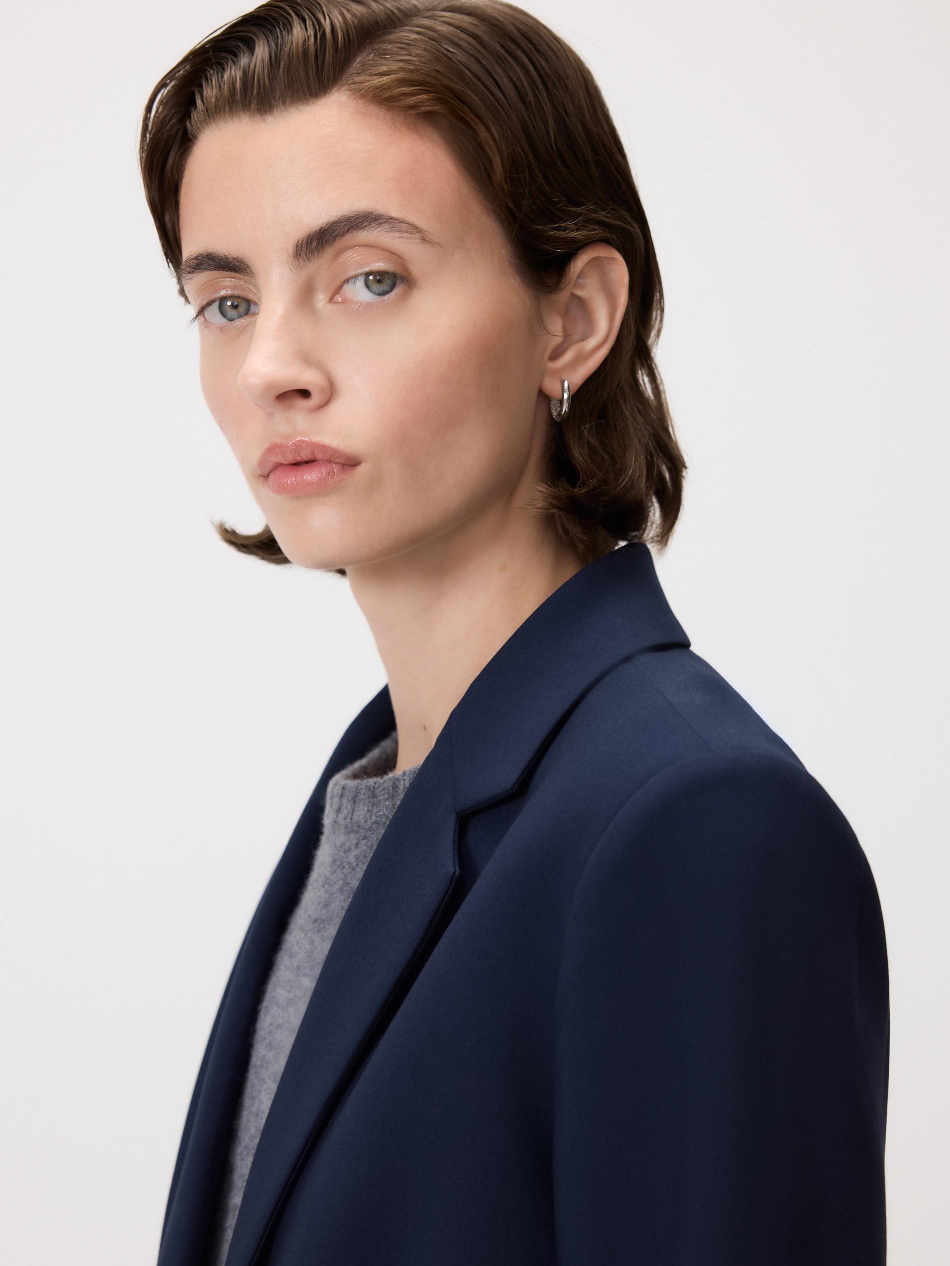 Navy Single-Breasted Blazer, , large image number 2