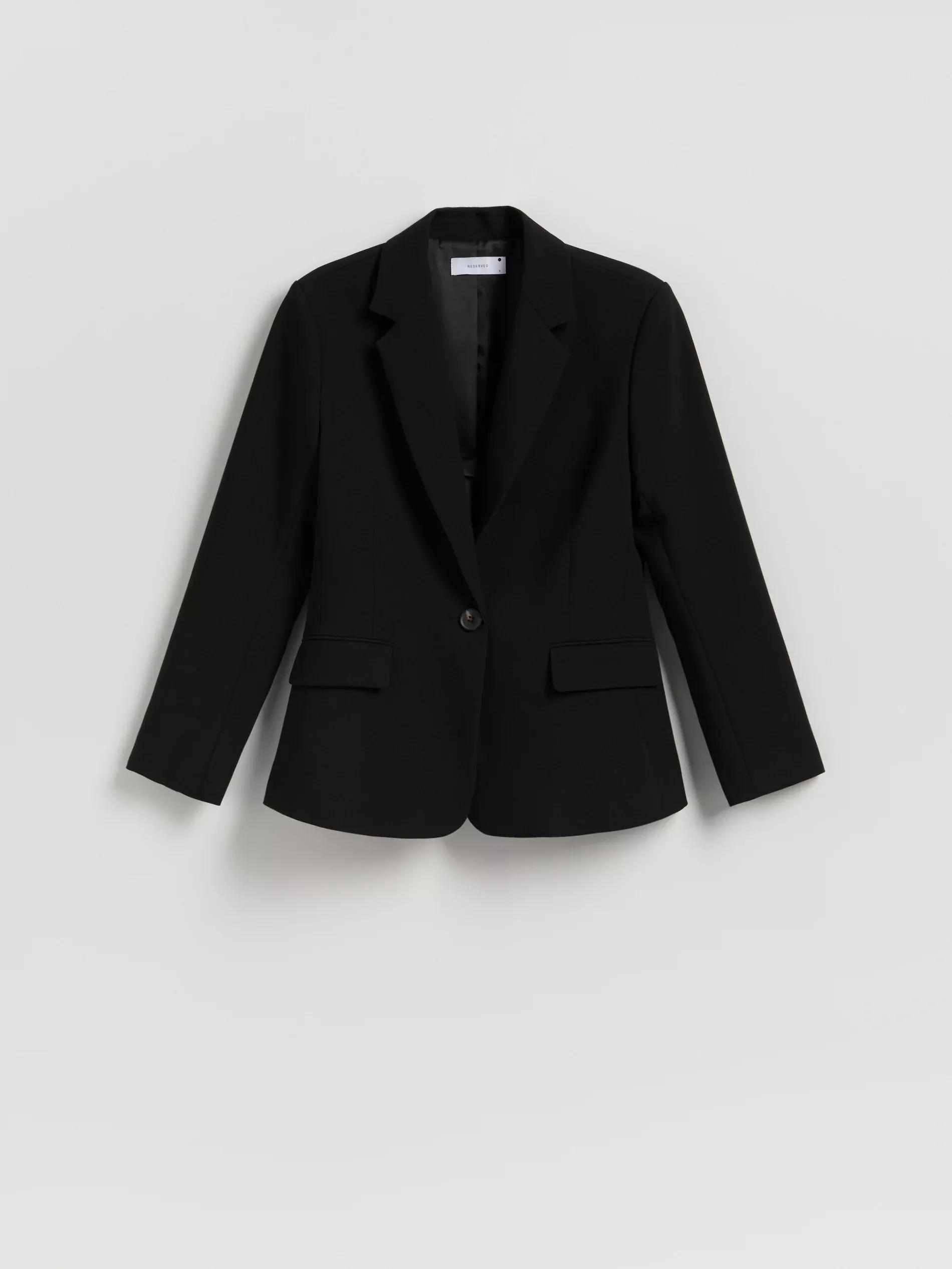 Black Single-Breasted Blazer, , large image number 0