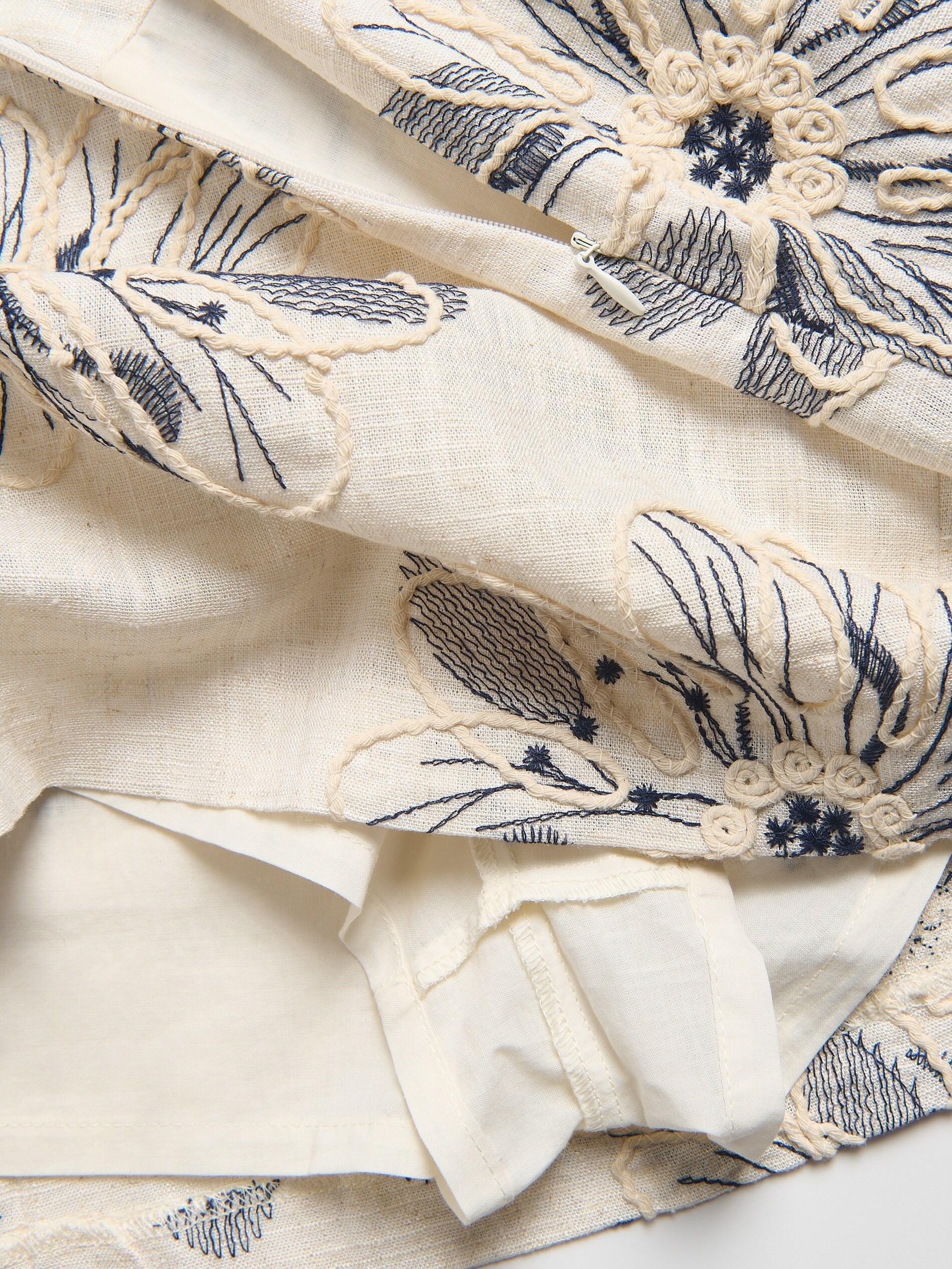 Multicolour Skort With Added Linen, Multicolor, large image number 5