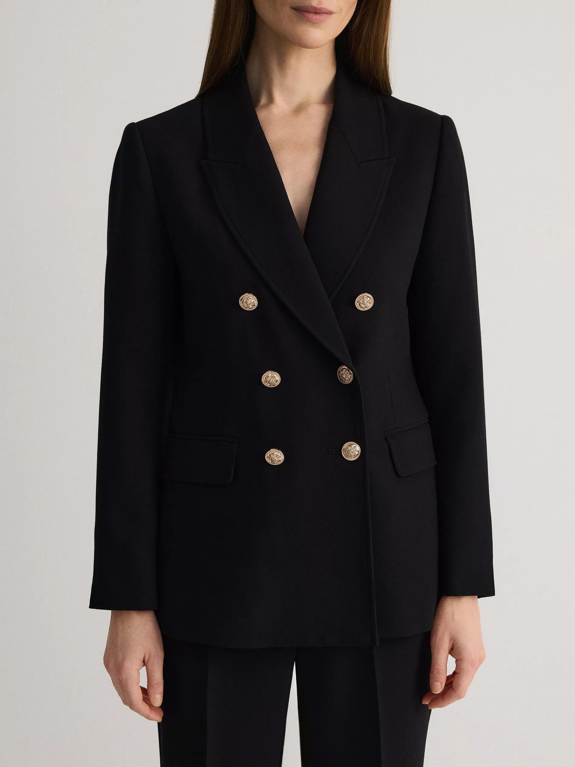 Black Double Breasted Jacket, , large image number 2
