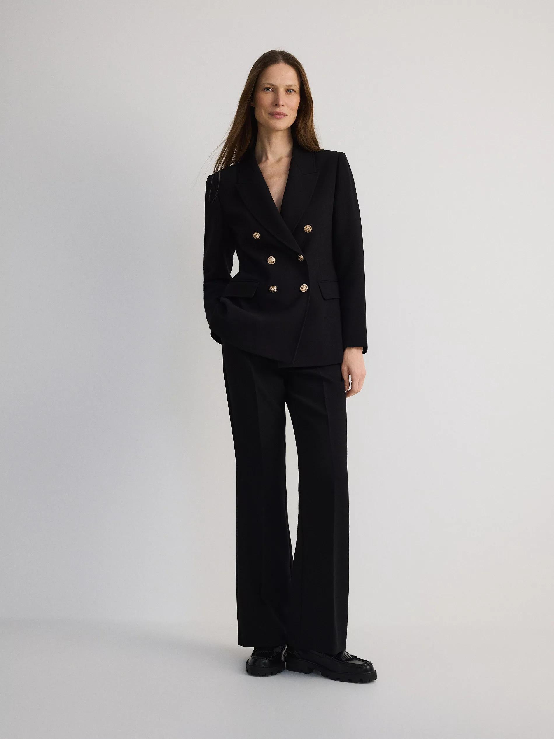 Black Double Breasted Jacket, , large image number 3
