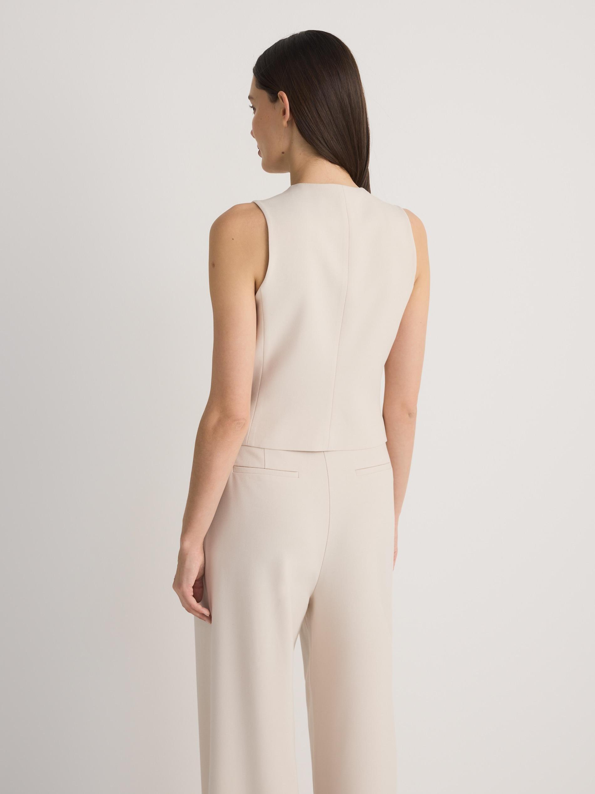 Beige Viscose Blend Vest, Beige, large image number 5