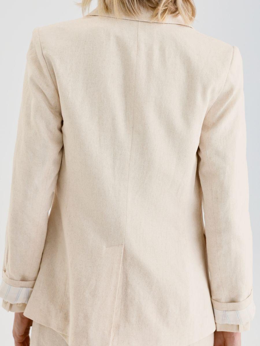 Navy Linen Rich Blazer, , large image number 5