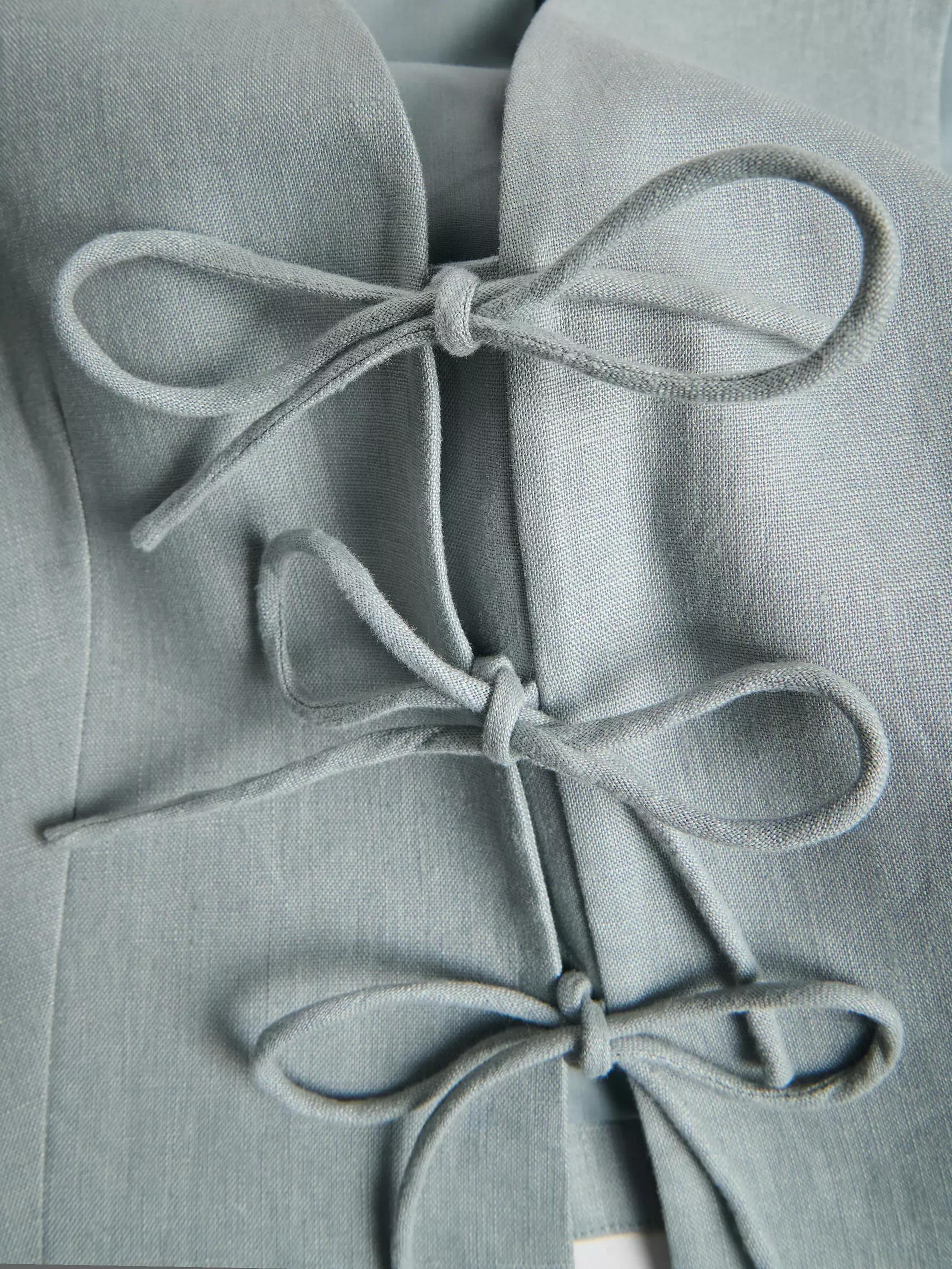 Blue Linen Vest, , large image number 5