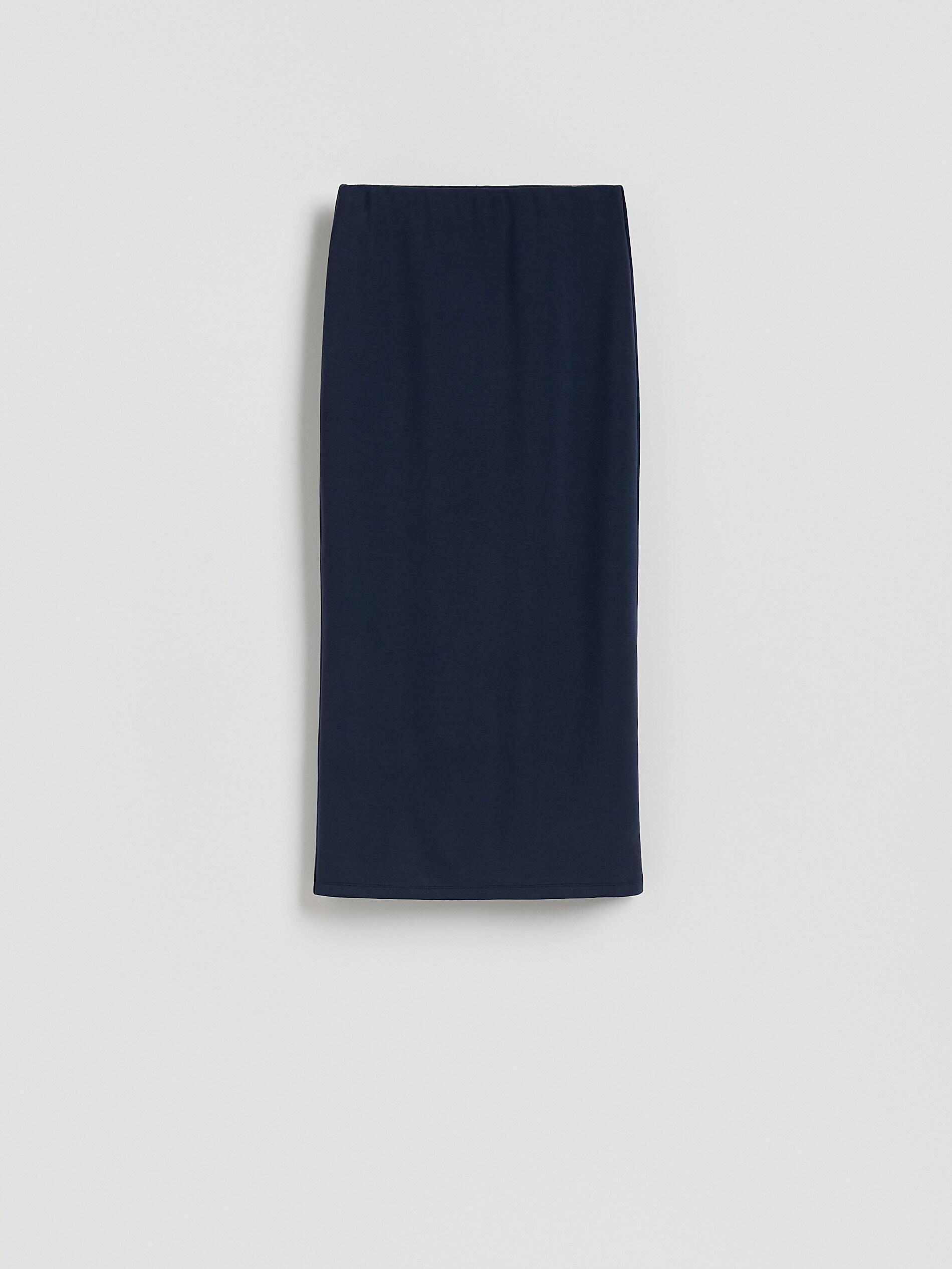 Navy Modal Rich Midi Skirt, Navy, large image number 3