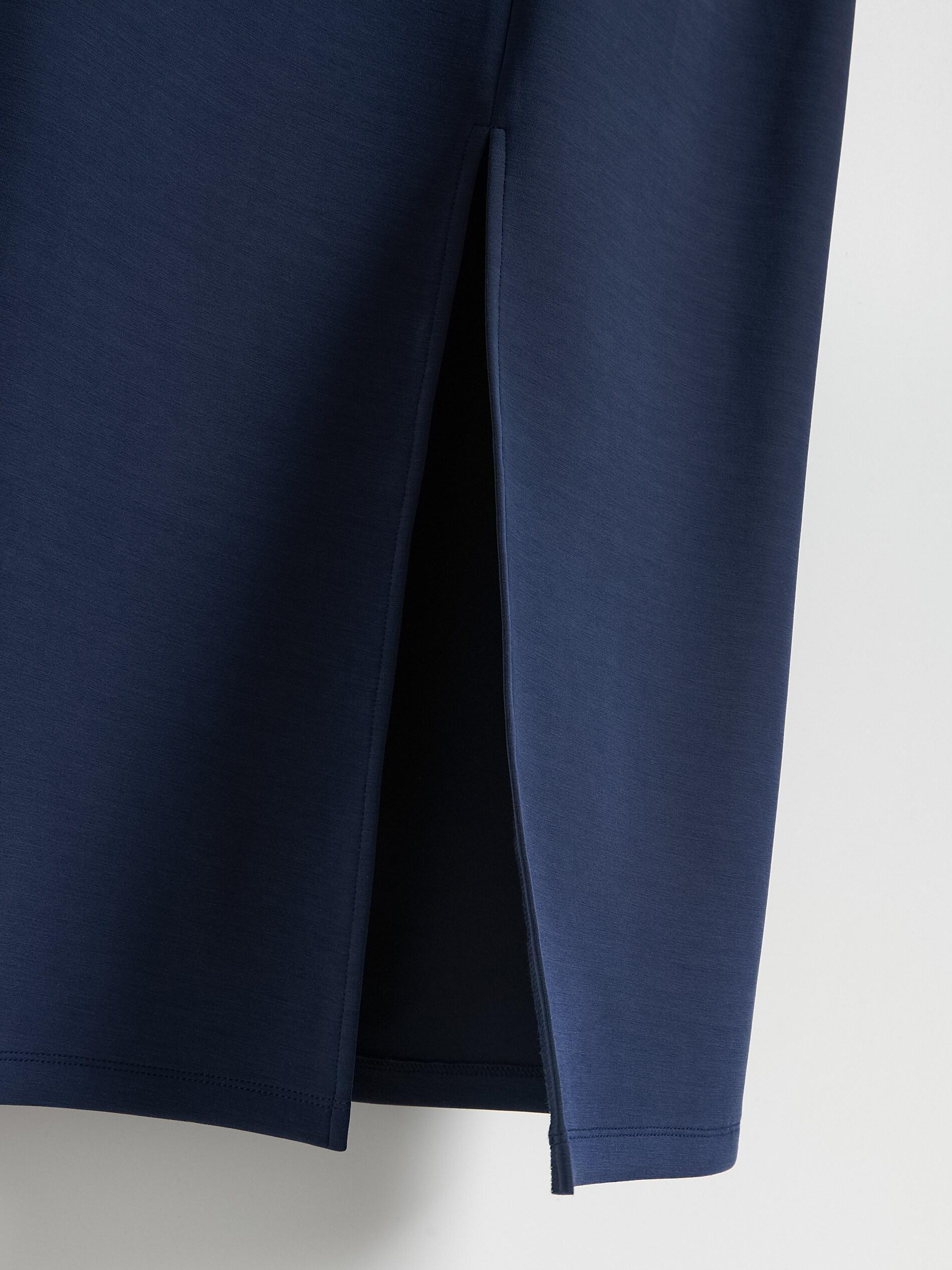 Navy Modal Rich Midi Skirt, Navy, large image number 4