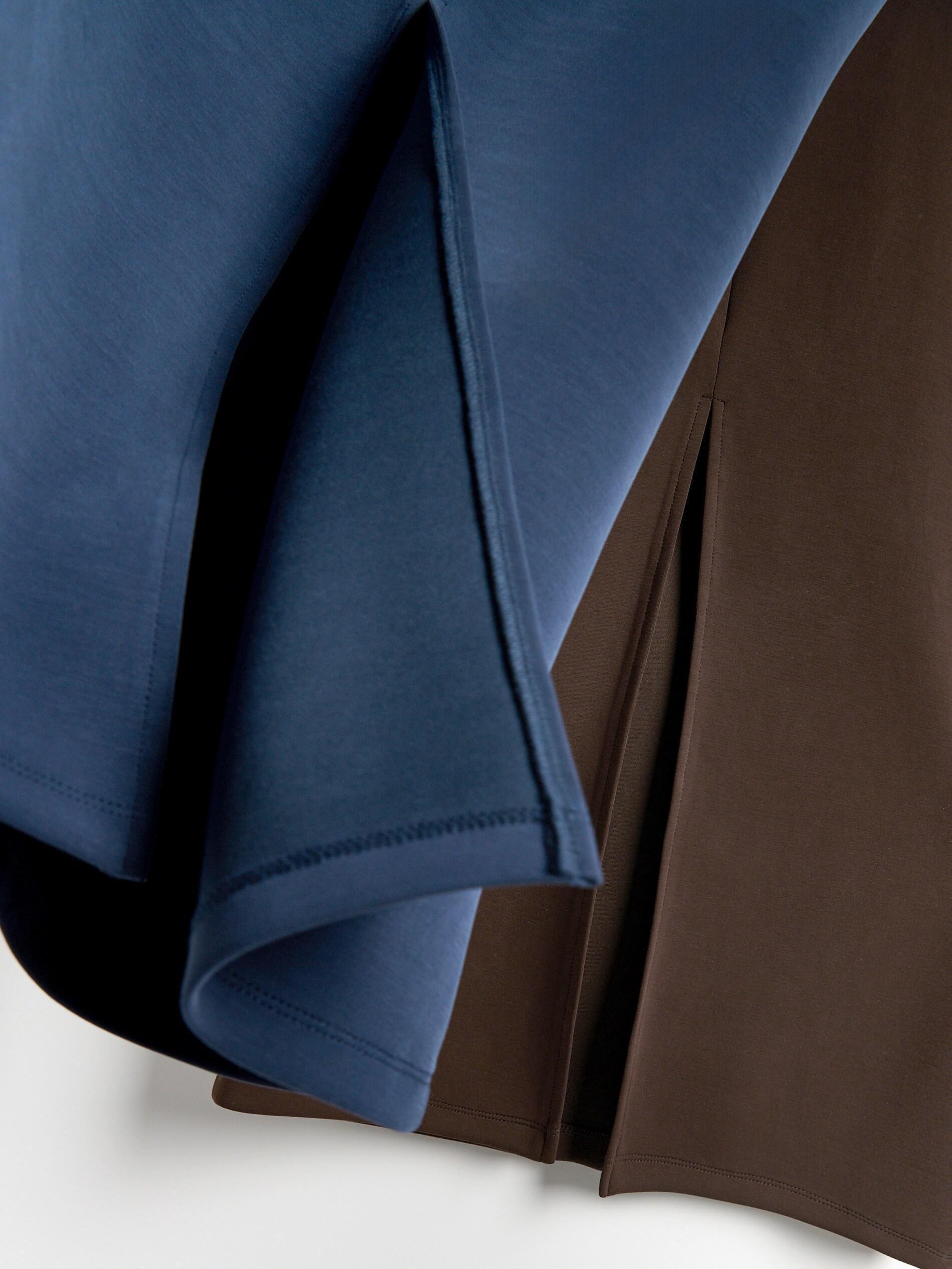 Navy Modal Rich Midi Skirt, Navy, large image number 5