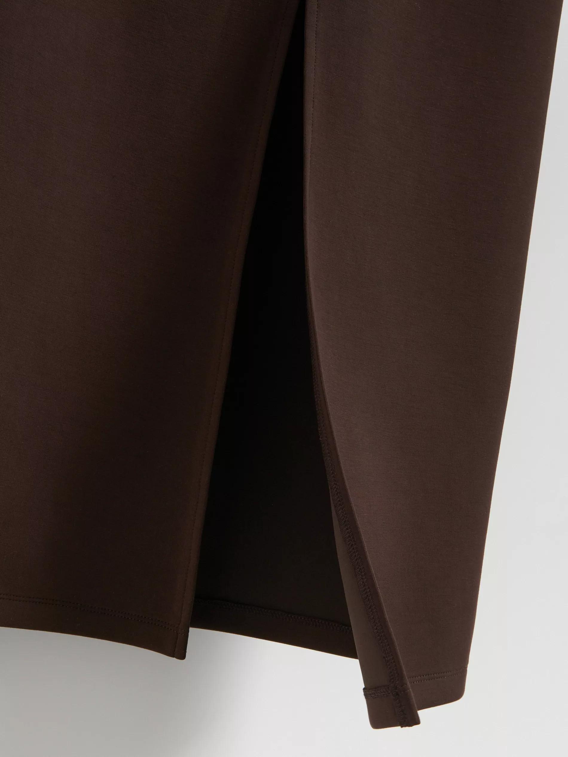 Brown Modal Rich Midi Skirt, , large image number 4