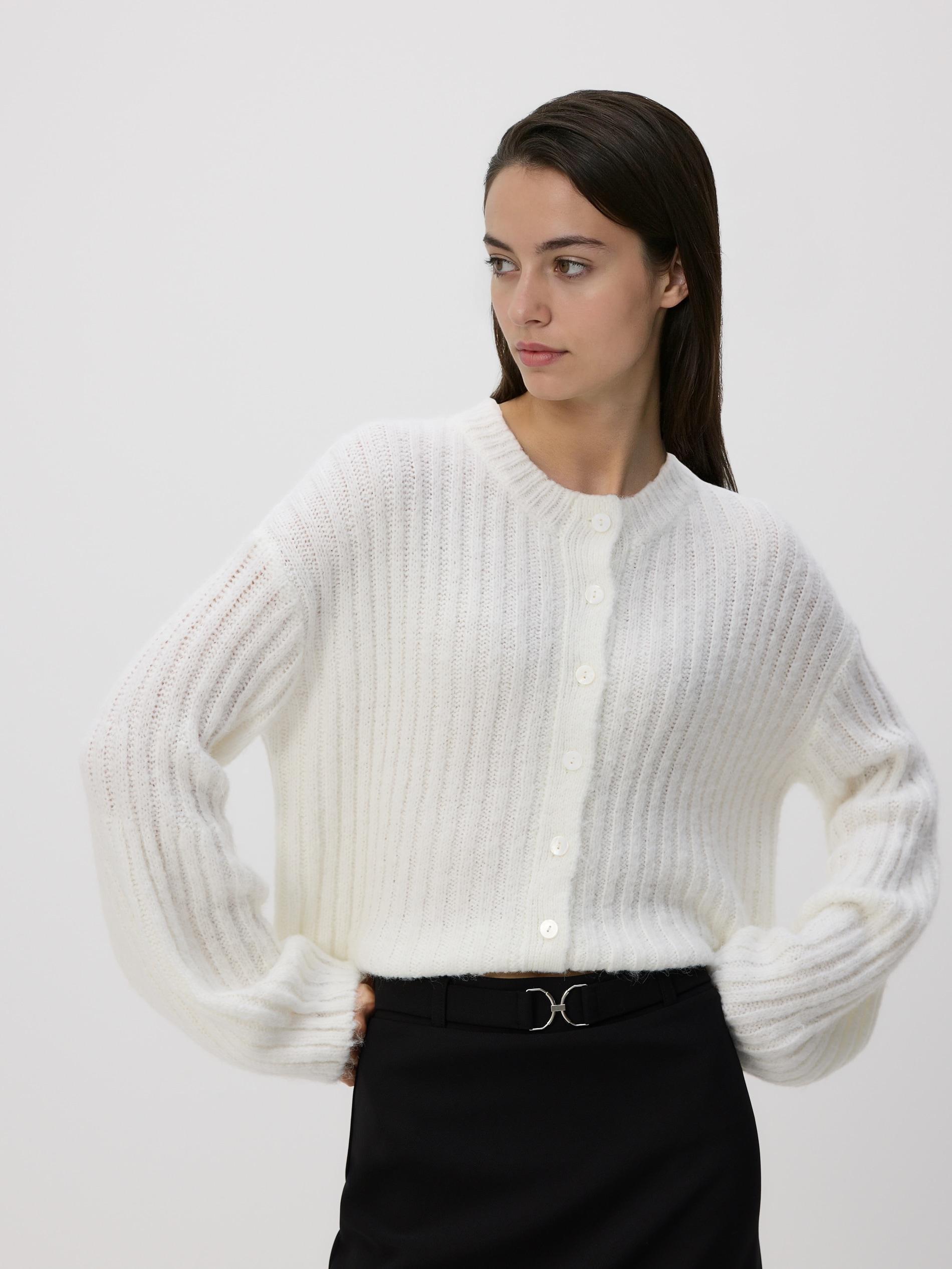 Black Midi Skirt With Belt, Black, large image number 3