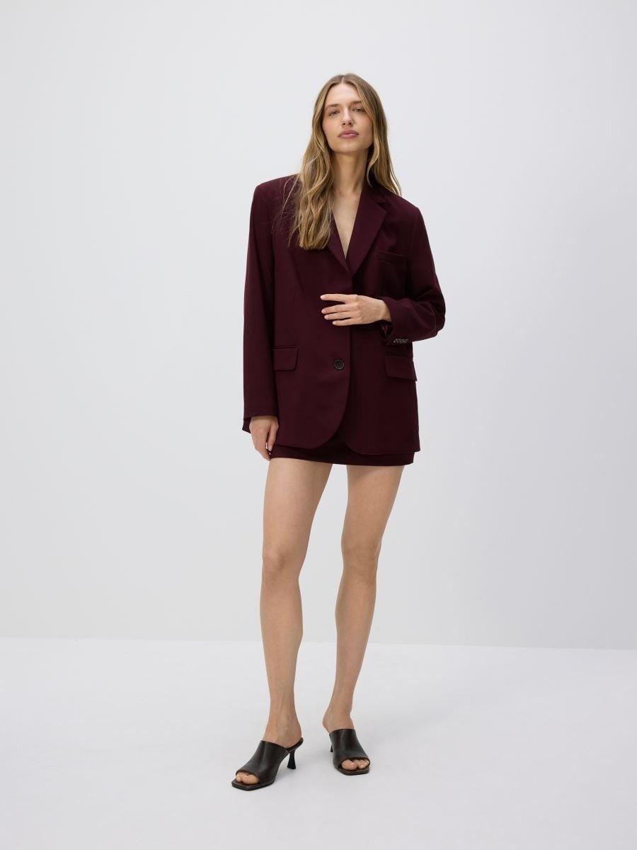 Black Single-Breasted Oversized Blazer, , medium