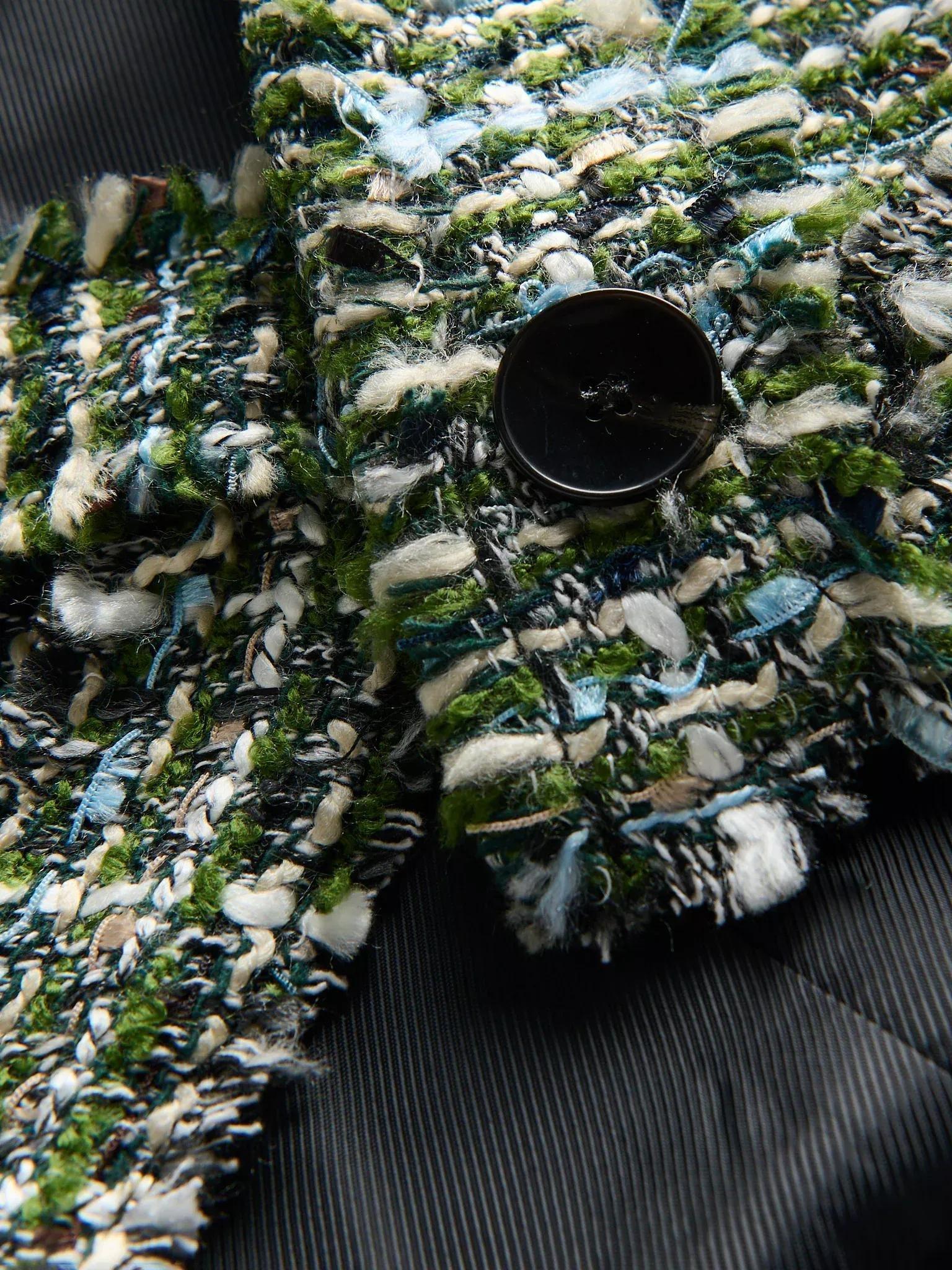 Green Women Tweed Vest, , large image number 4