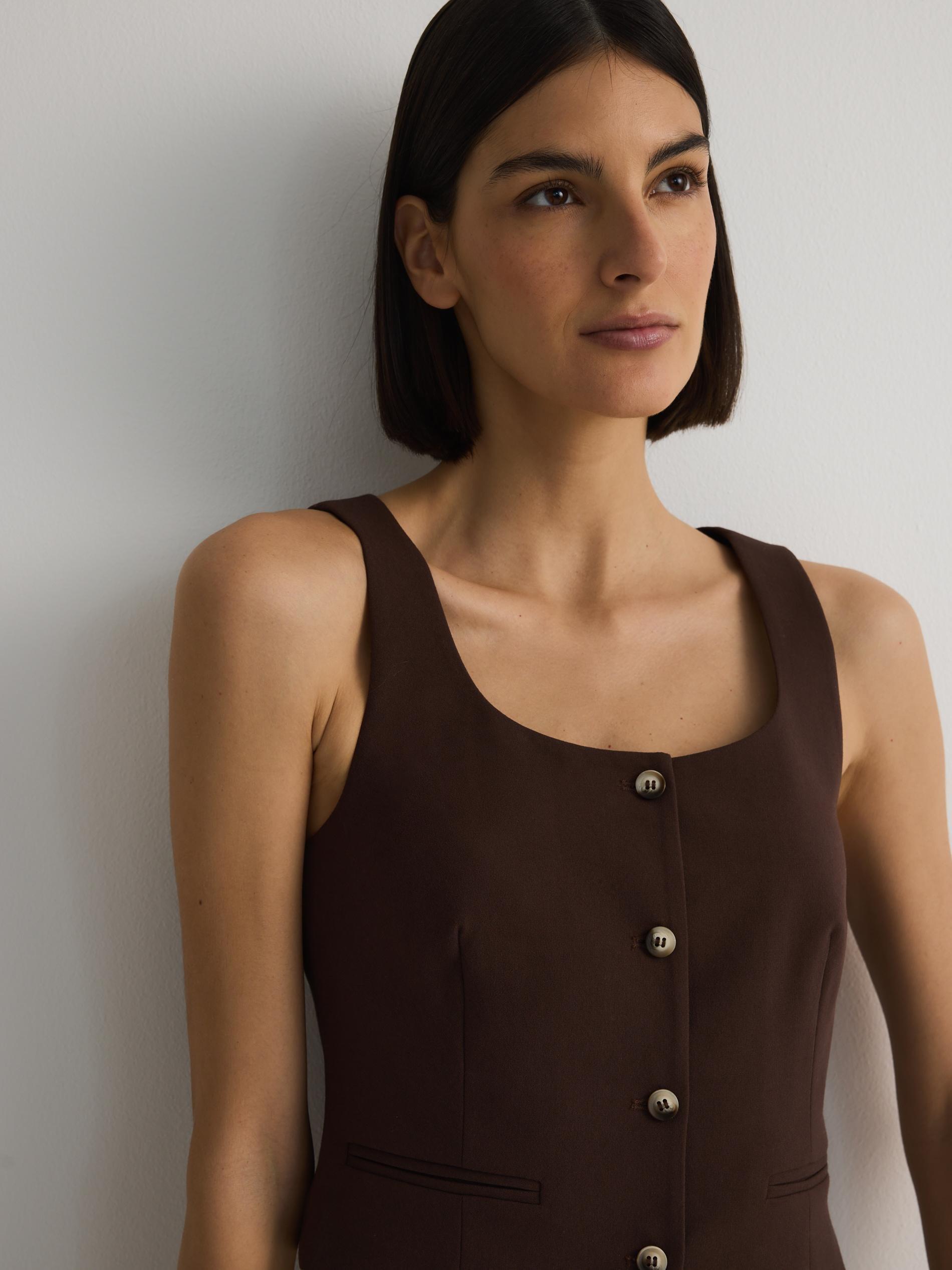 Brown Classic Vest, , large image number 2