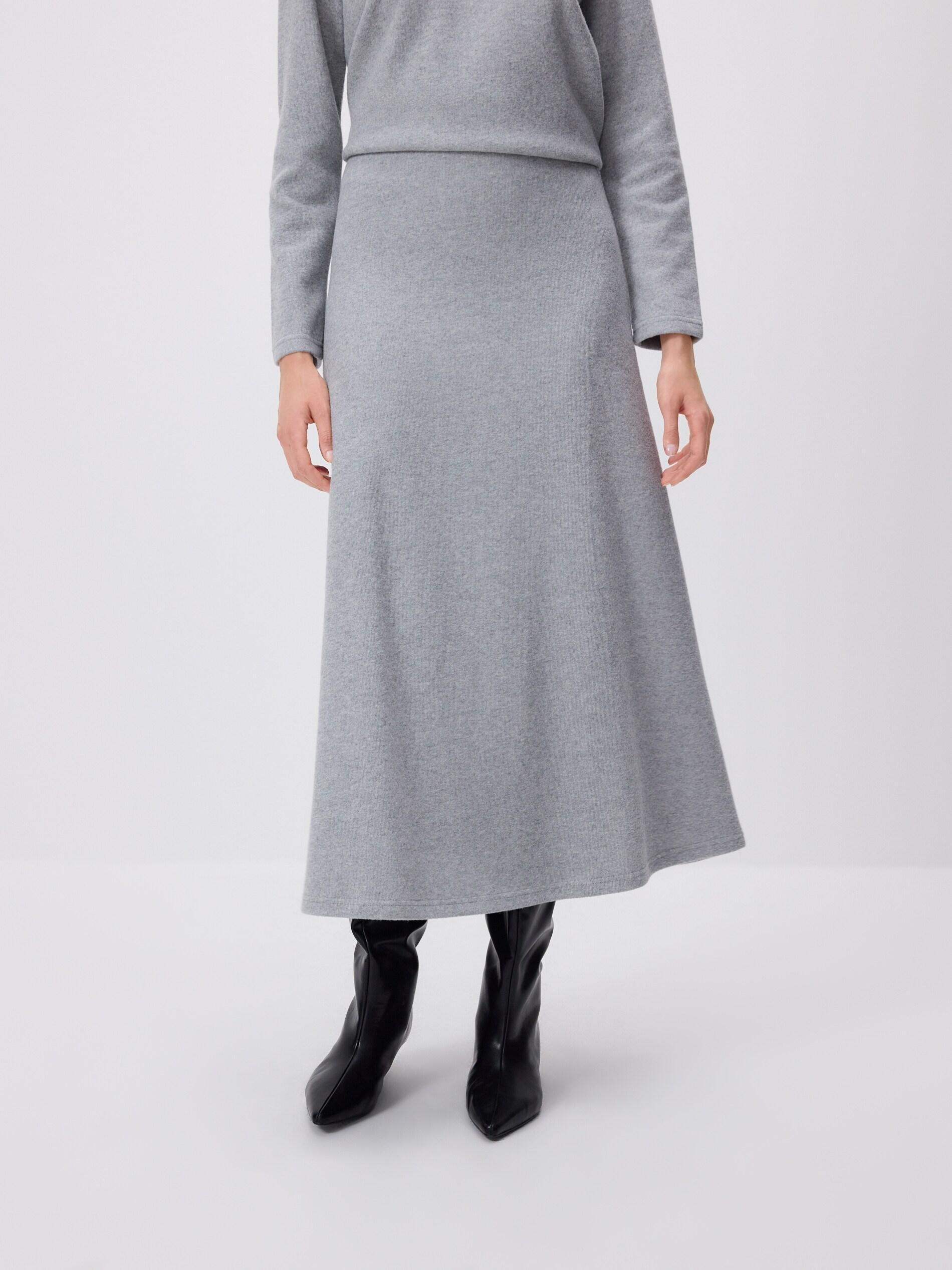 Grey Jersey Maxi Skirt, Grey, large image number 2