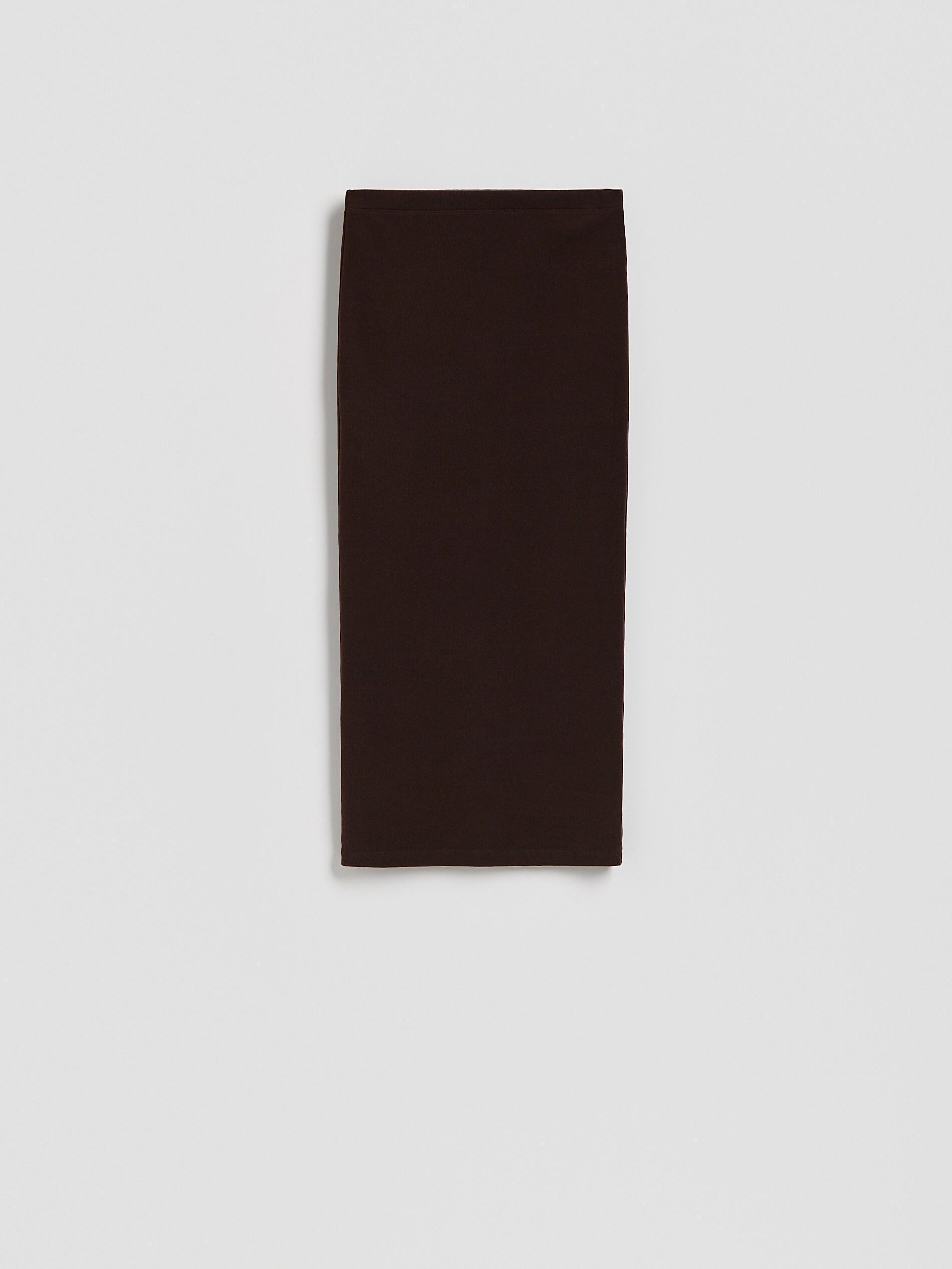 DARK BROWN Fitted midi skirt, Brown, large image number 4
