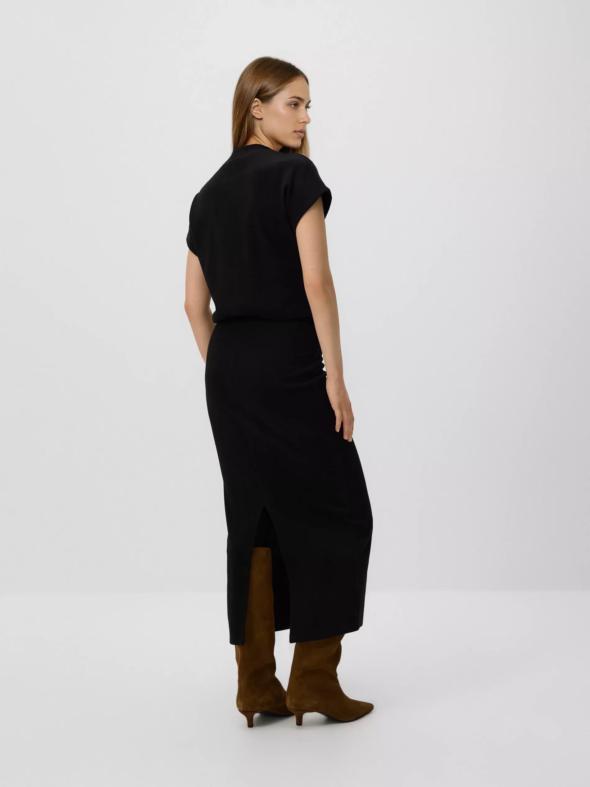 BLACK Fitted midi skirt, Black, large image number 1