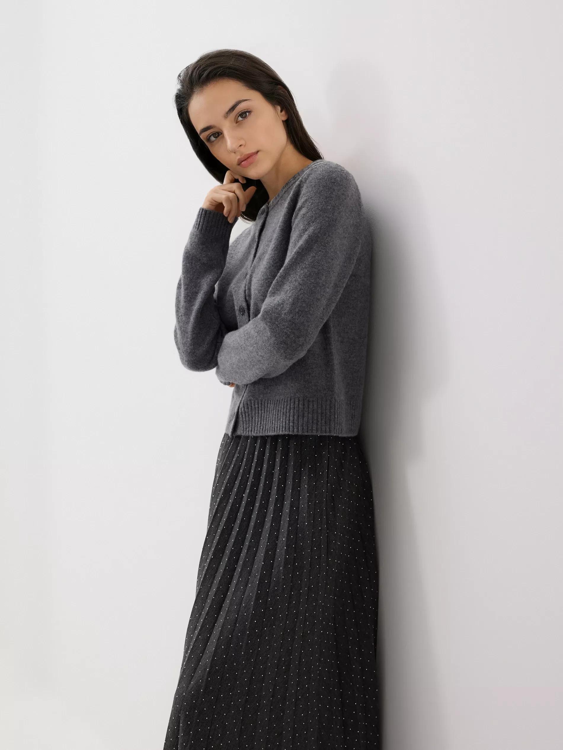 Grey Skirt With Applique, Grey, large image number 2